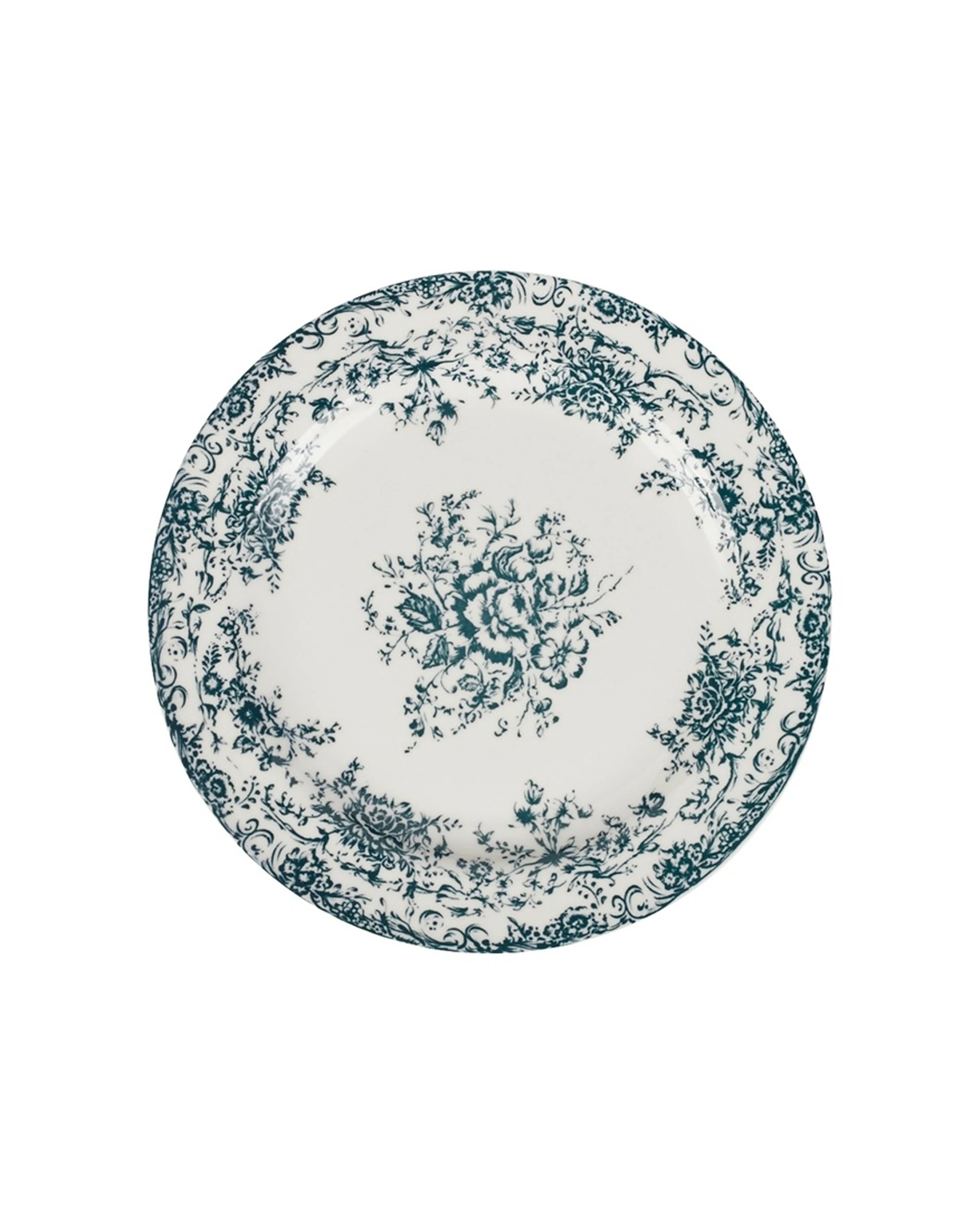 2 Casa Domani Rosetta Rim Side Plate Porcelain 20cm Dishwasher Safe - Blue, 2 of 3