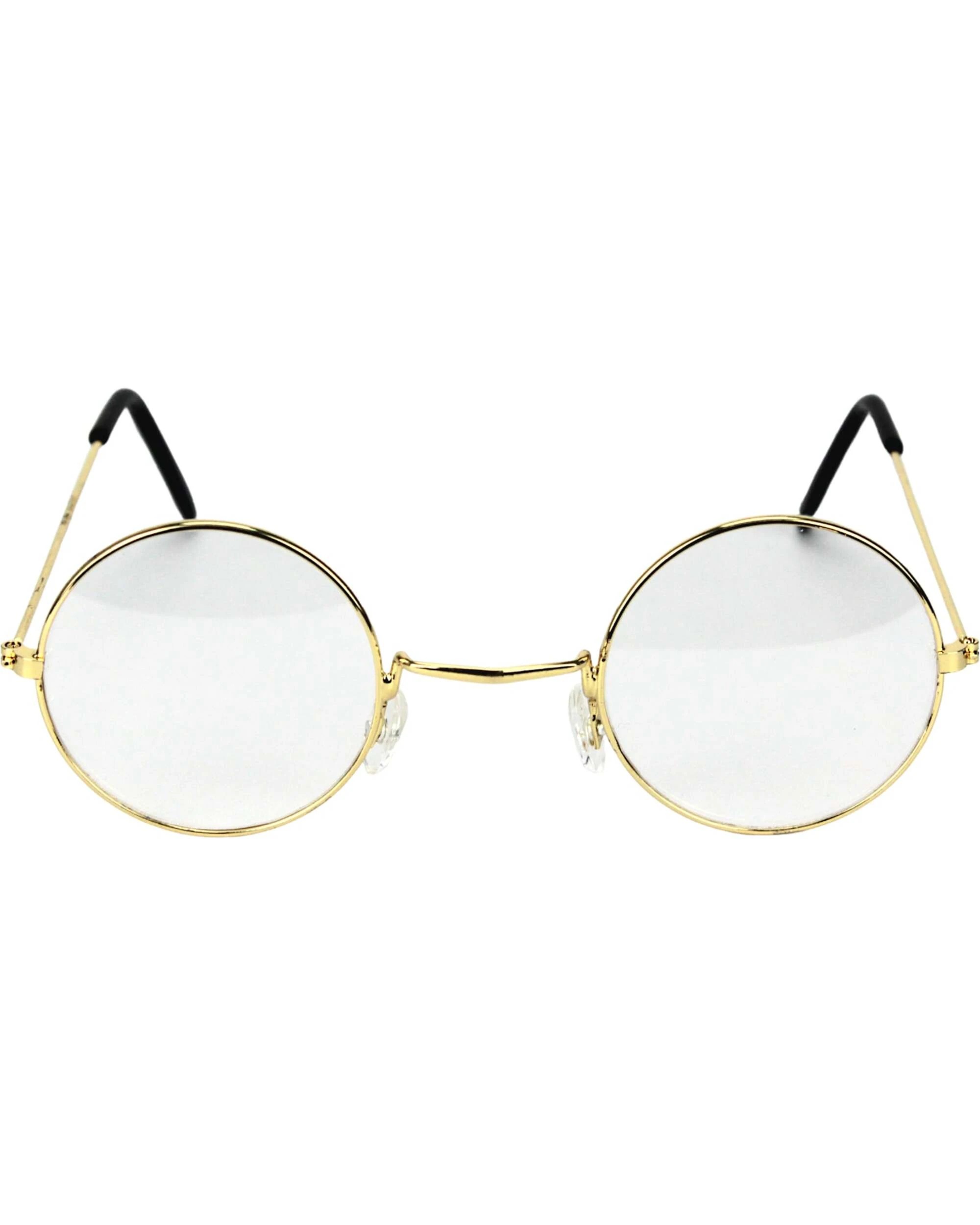 1 JD Party Kids Clear Gold Round Glasses - One Size - Gold, 1 of 3