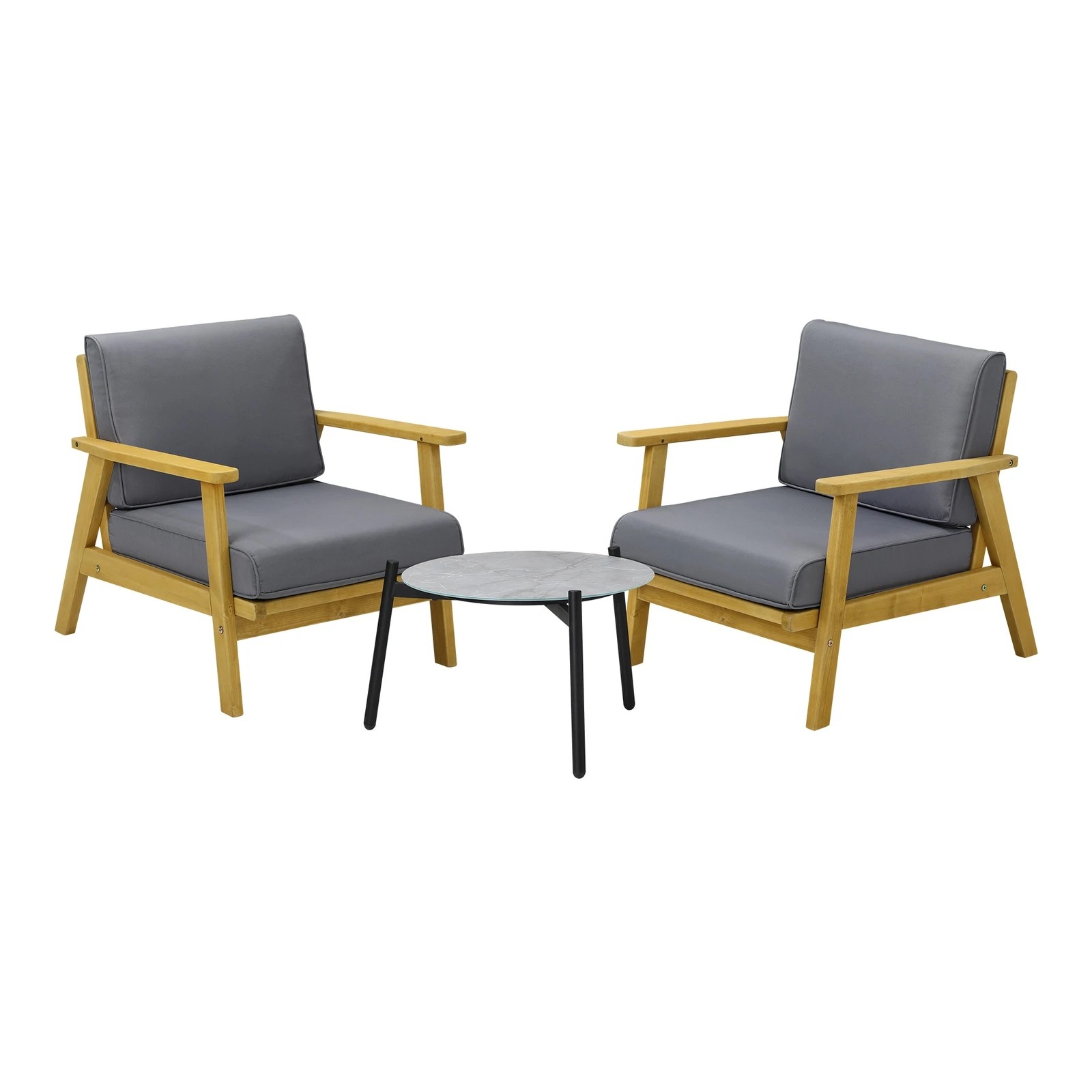 7 Livsip 3pcs Outdoor Lounge Set Patio Furniture Setting 50cm Coffee Side Table
 - Multi, 7 of 10