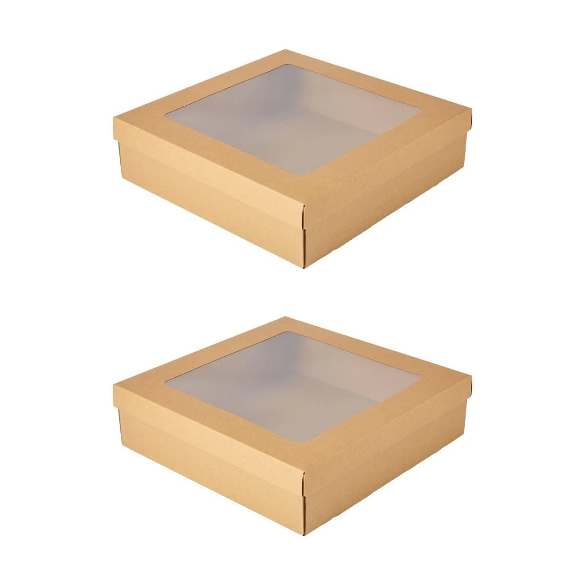 2 2 Pack Large Square Grazing Boxes with Lids, 2 of 8