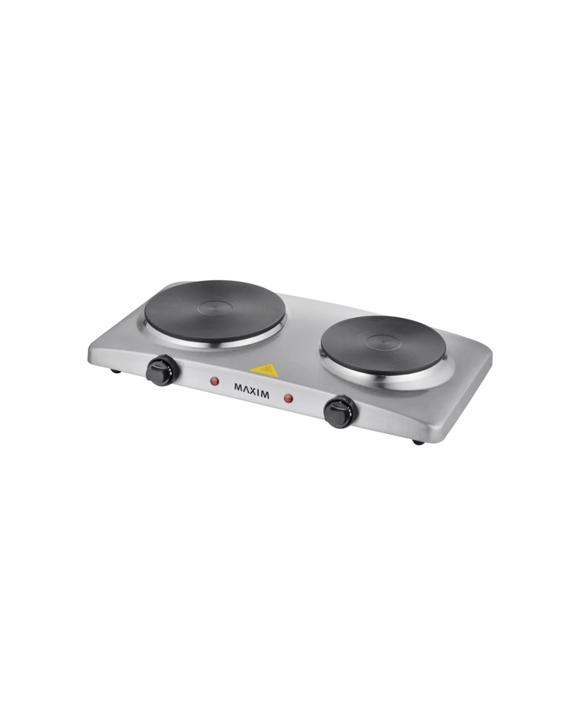 Maxim 2400W Twin Portable Hotplate Cooktop Mhp2 - Silver