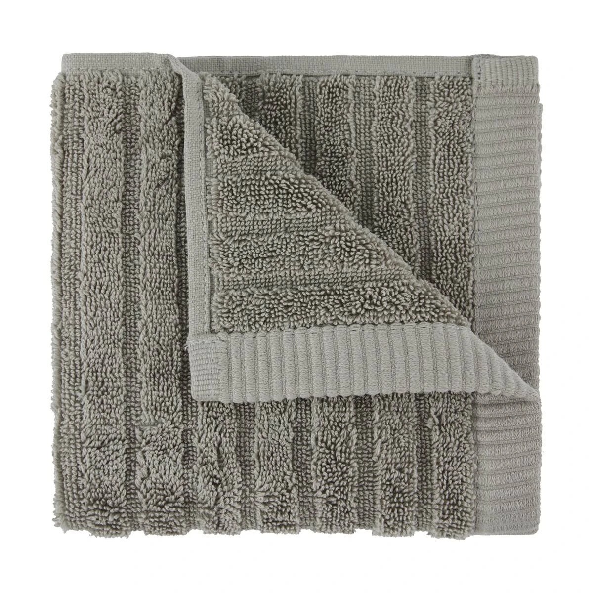 1 Cotton Face Washer - Silver, 1 of 5