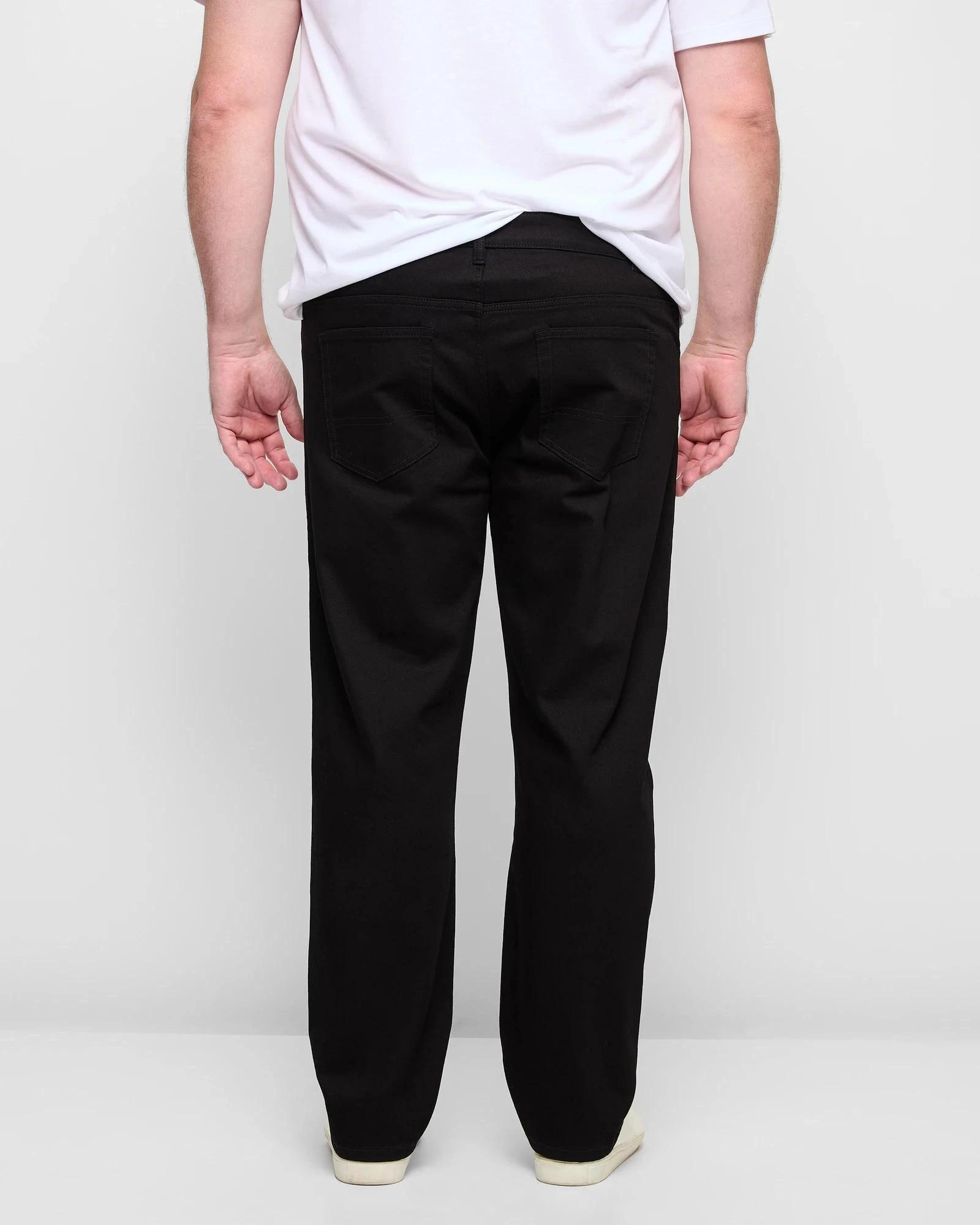 4 Target Man Plus Plus Size Straight Stretch Denim Jeans STAY BLACK, 4 of 5