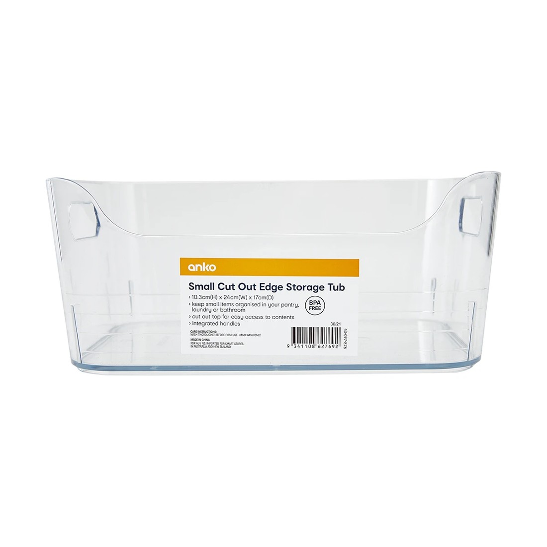 7 Small Cut Out Edge Storage Tub - Clear, 7 of 7