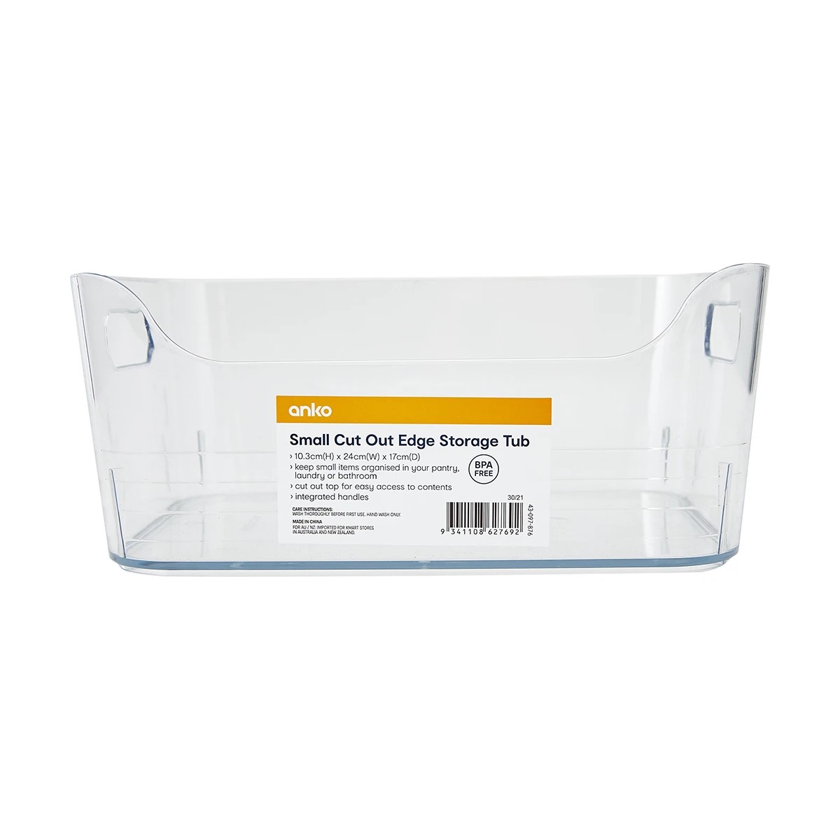 7 Small Cut Out Edge Storage Tub - Clear, 7 of 7