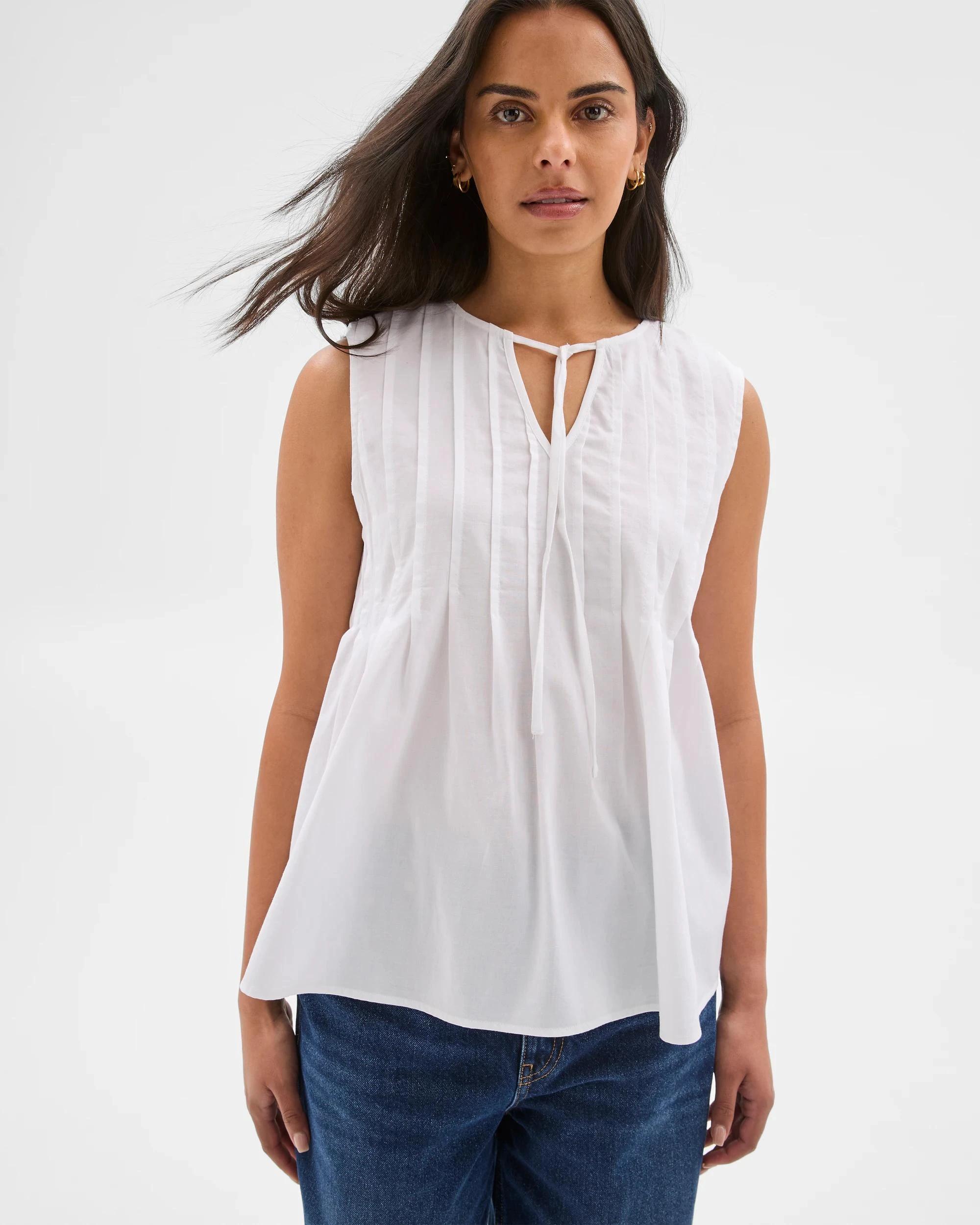 5 Target Pintuck Tank Top WHITE, 5 of 7