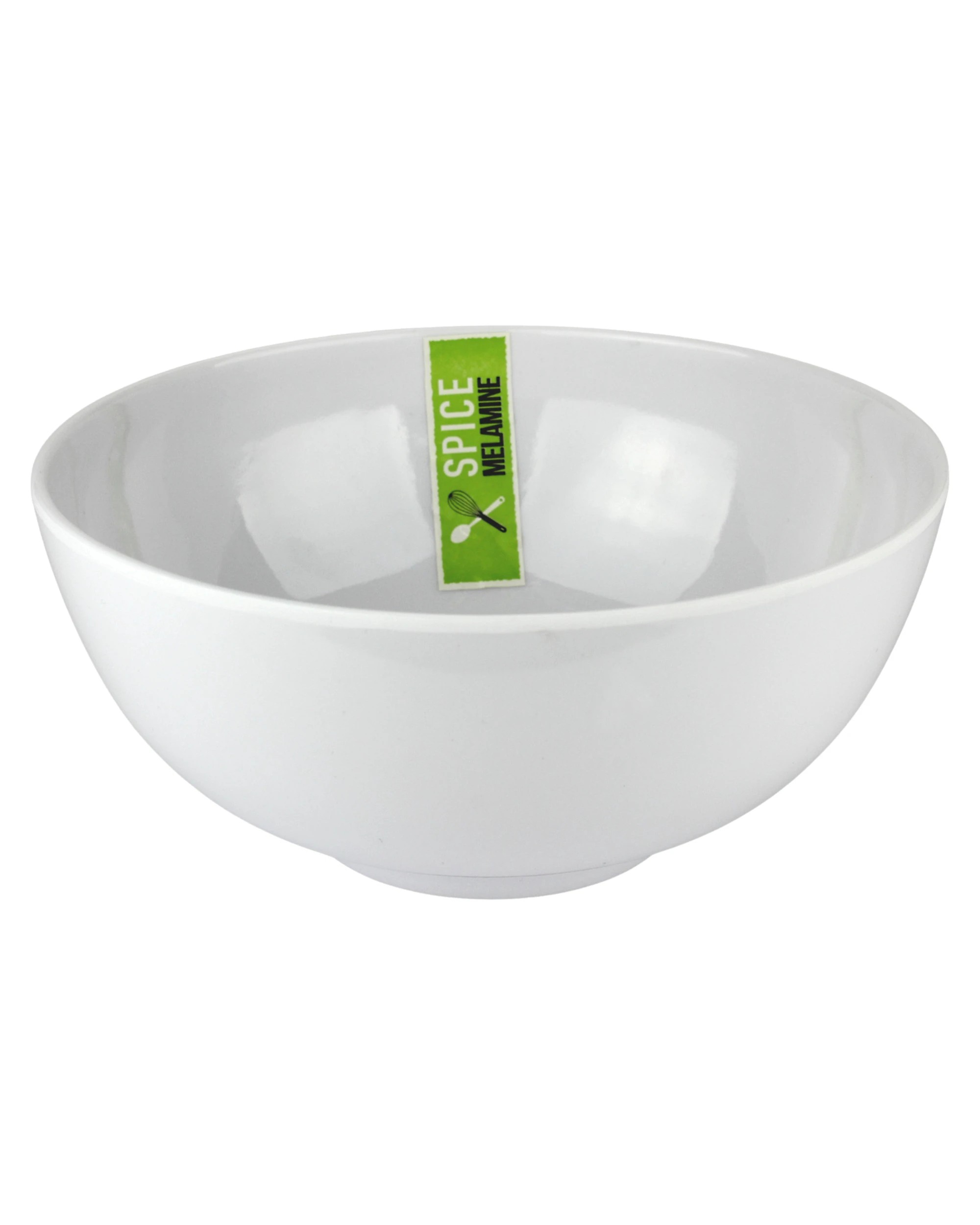 1 Spice Kitchen Round Melamine Noodle Bowl 17cm - White, 1 of 2
