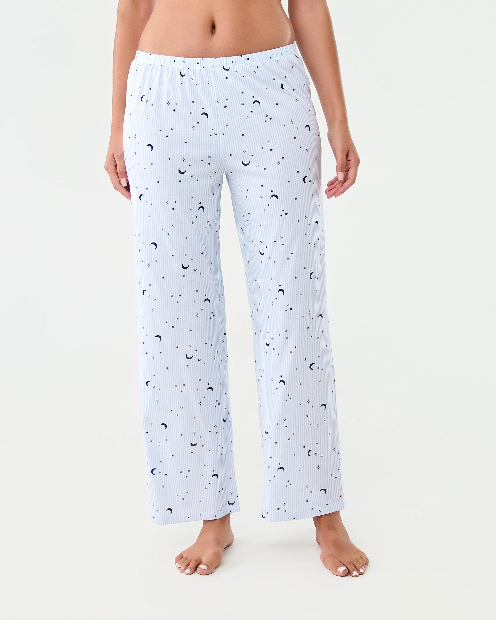 1 Cotton Print Knit Pants Star Moon, 1 of 4