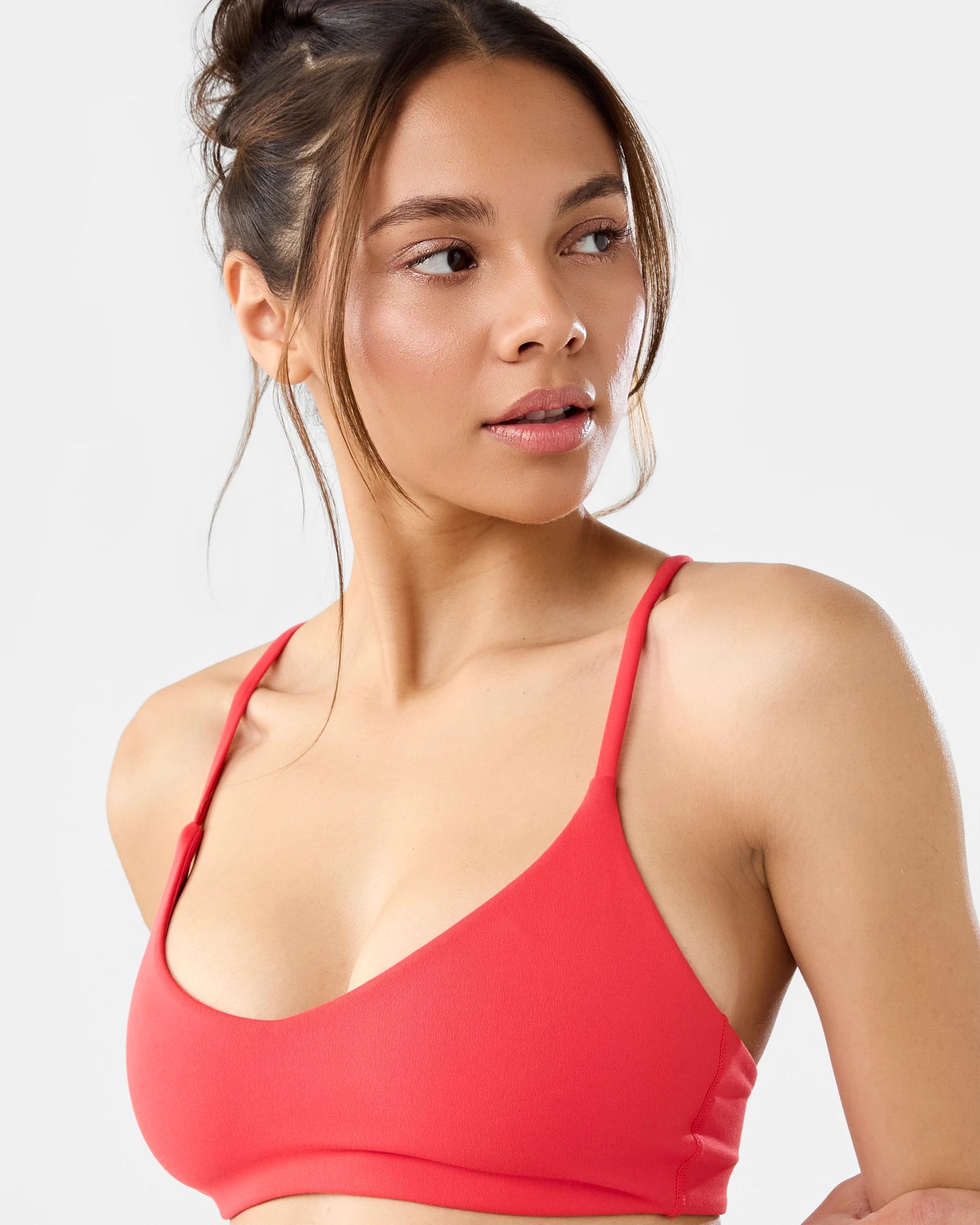 5 Active Womens Cloudform Light Macro Crop Top Tomato, 5 of 8