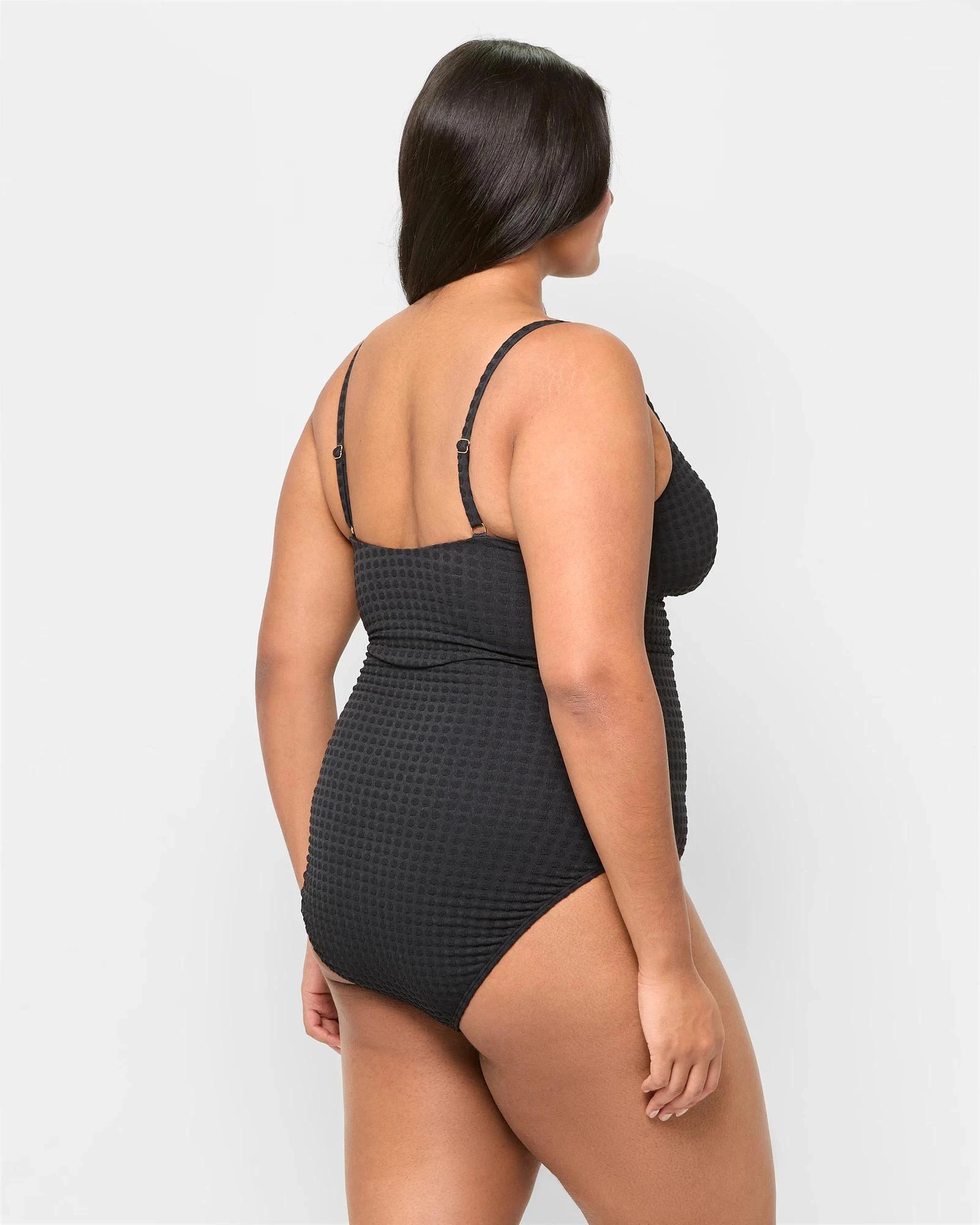 8 Target V-Front Textured One Piece Bathers - Shape Your Body BLACK, 8 of 9