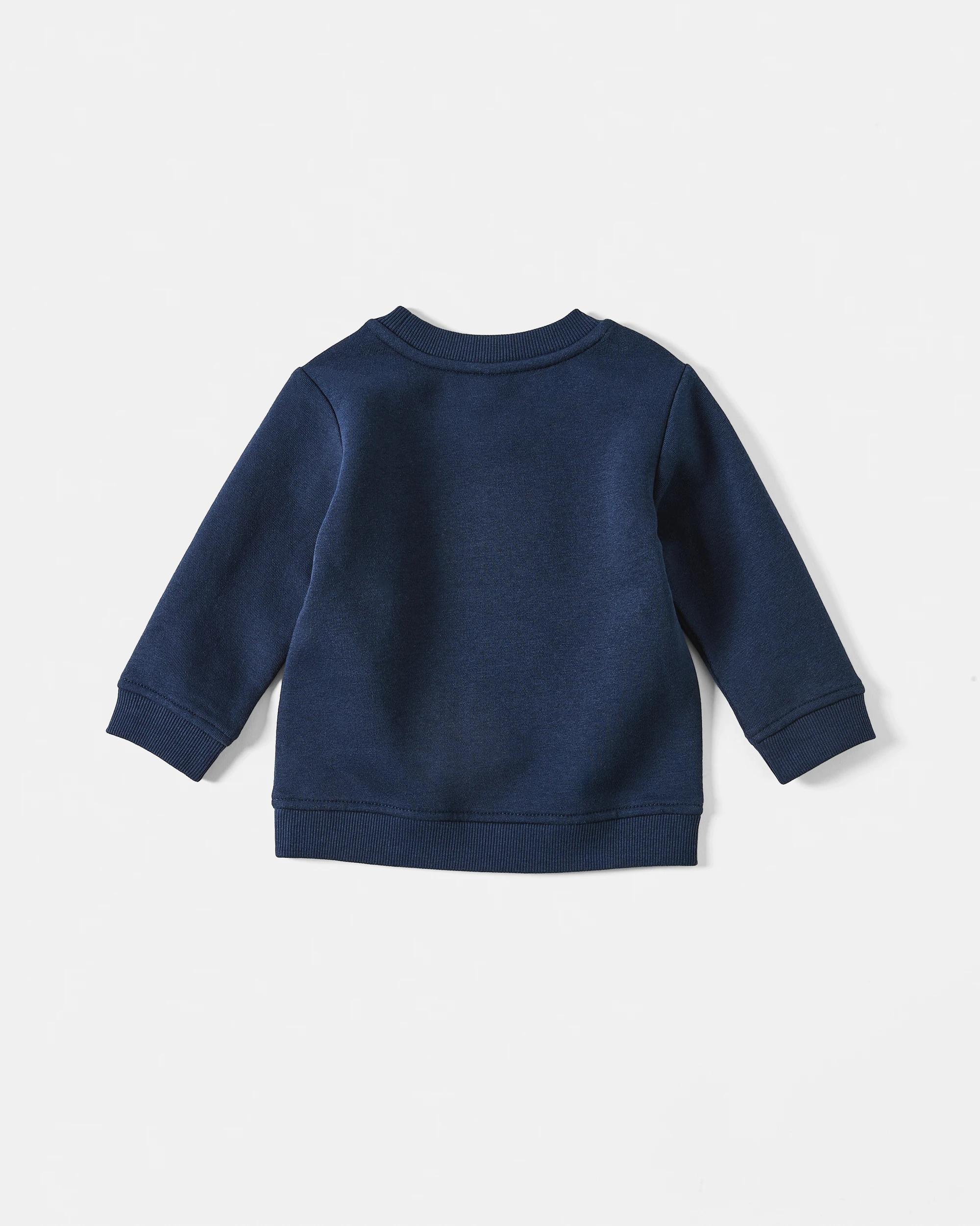 2 Everyday Sweatshirt Dress Navy, 2 of 3