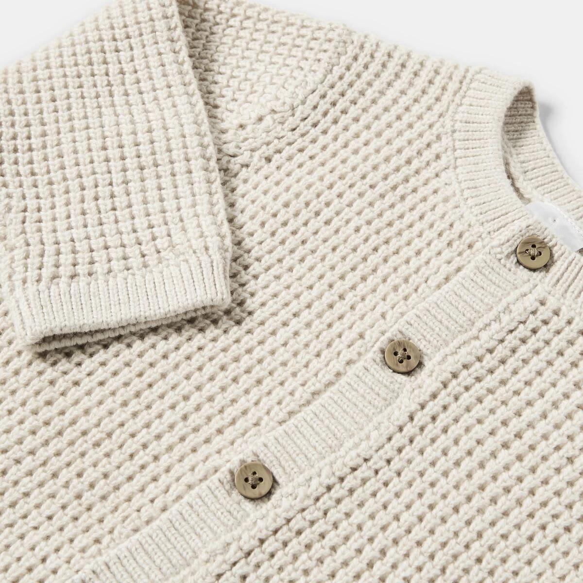 3 Button Cardigan Wht Egret, 3 of 3