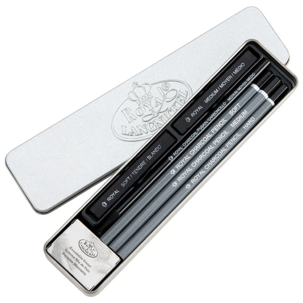 2 Royal & Langnickel Charcoal Sketch Tin 8 Piece, 2 of 5