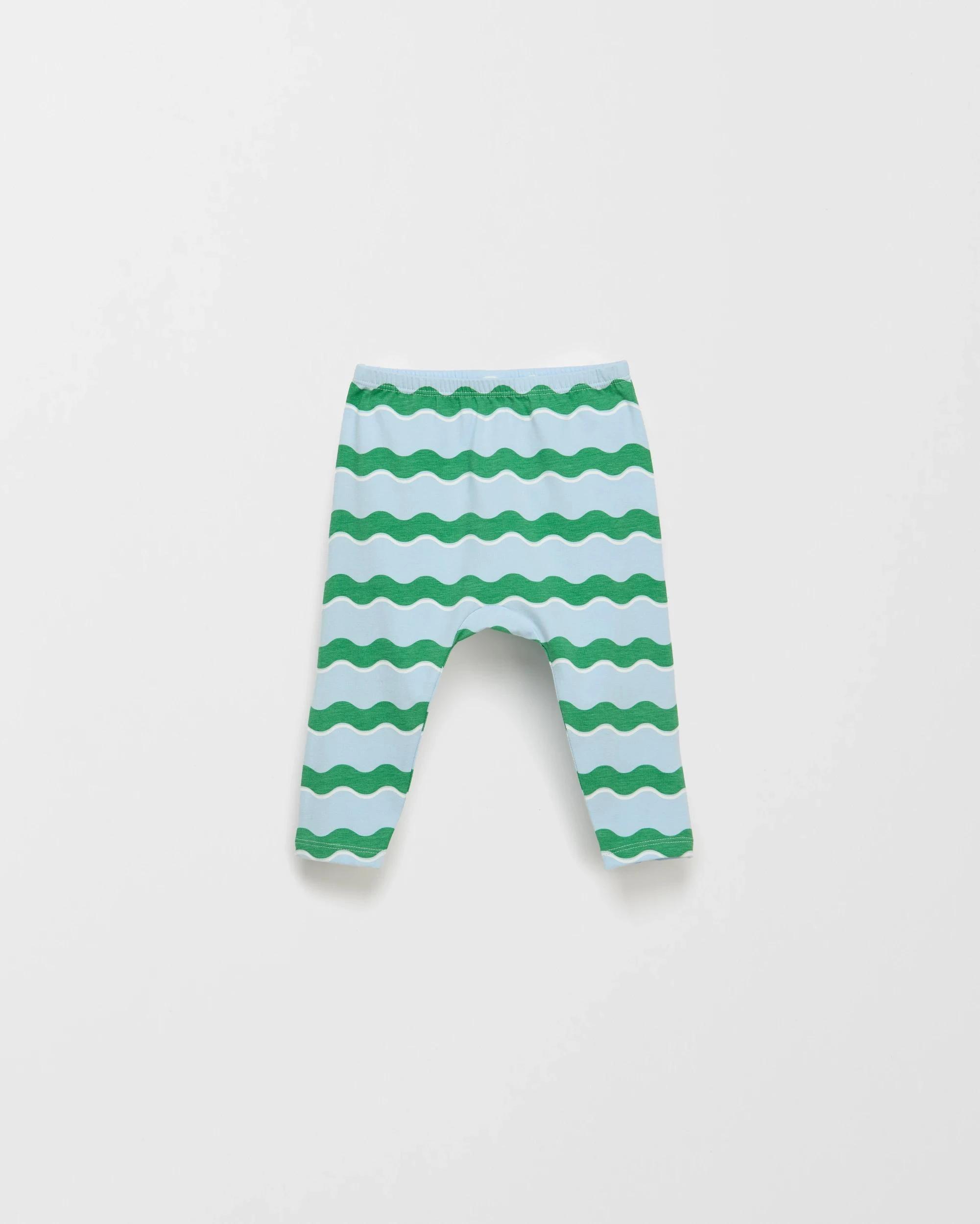 1 Target Baby Organic Cotton Print Leggings BLUE WAVE, 1 of 2