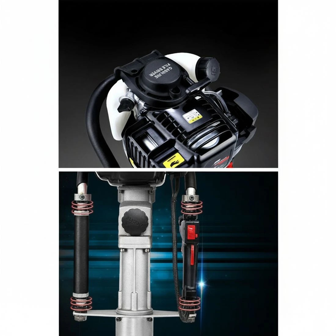 Giantz Petrol Post Driver 38CC 4-Stroke Rammer Pile Star Picket Fence ...