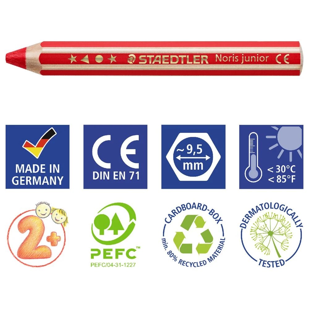 7 Staedtler Noris Junior 3-in-1 Pencils 12 Pack, 7 of 9
