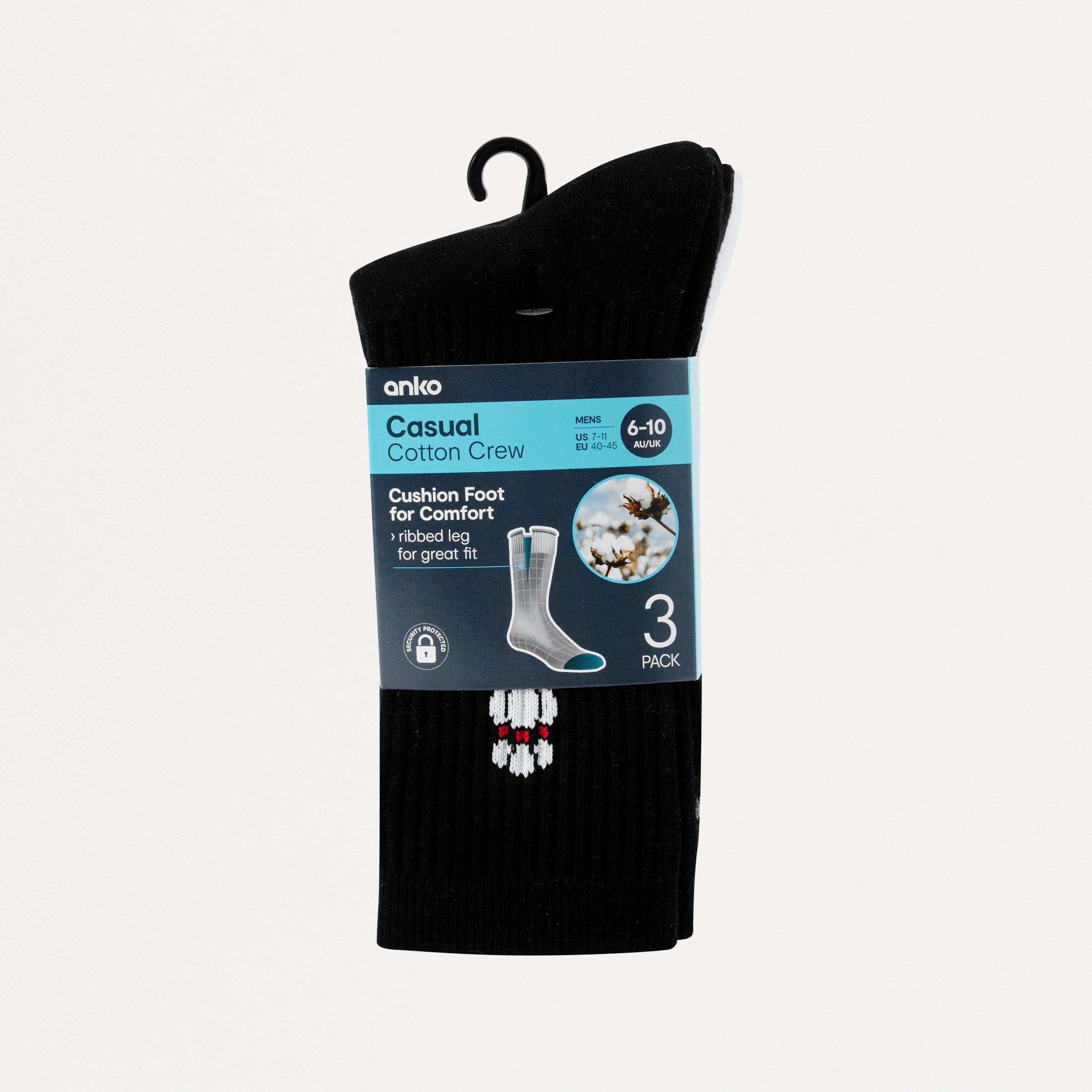 3 3 Pack Ribbed Crew Socks Multi Ball, 3 of 4