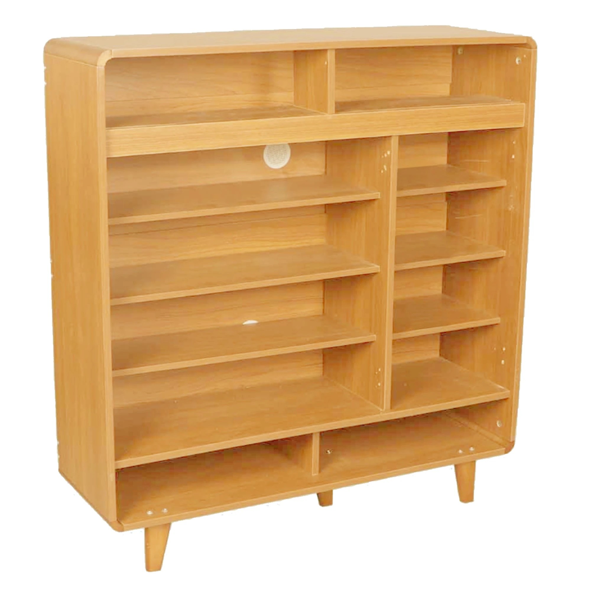 10 Foret Shoe Cabinet Shelf Modern Large Storage Cupboard 2 Drawers 100cm White, 10 of 10
