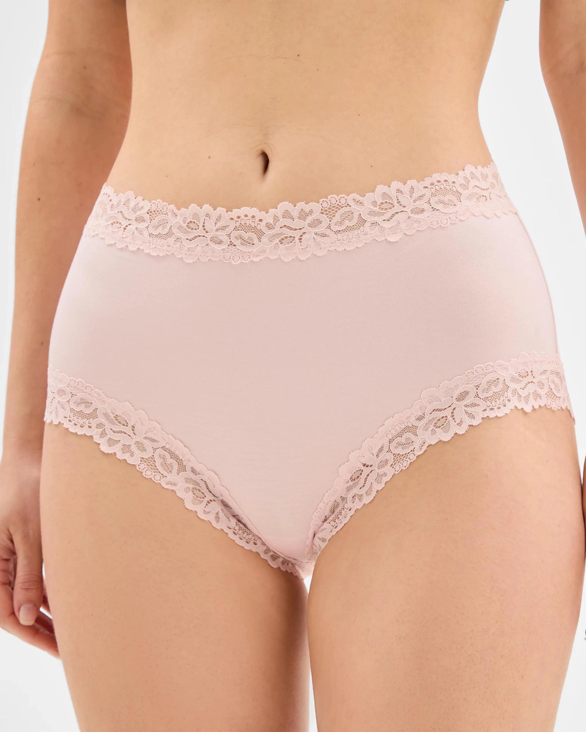 2 Target Woman Womens Modal and Lace Full Briefs 2 Pack GRAPHITE/POTPOURI, 2 of 4