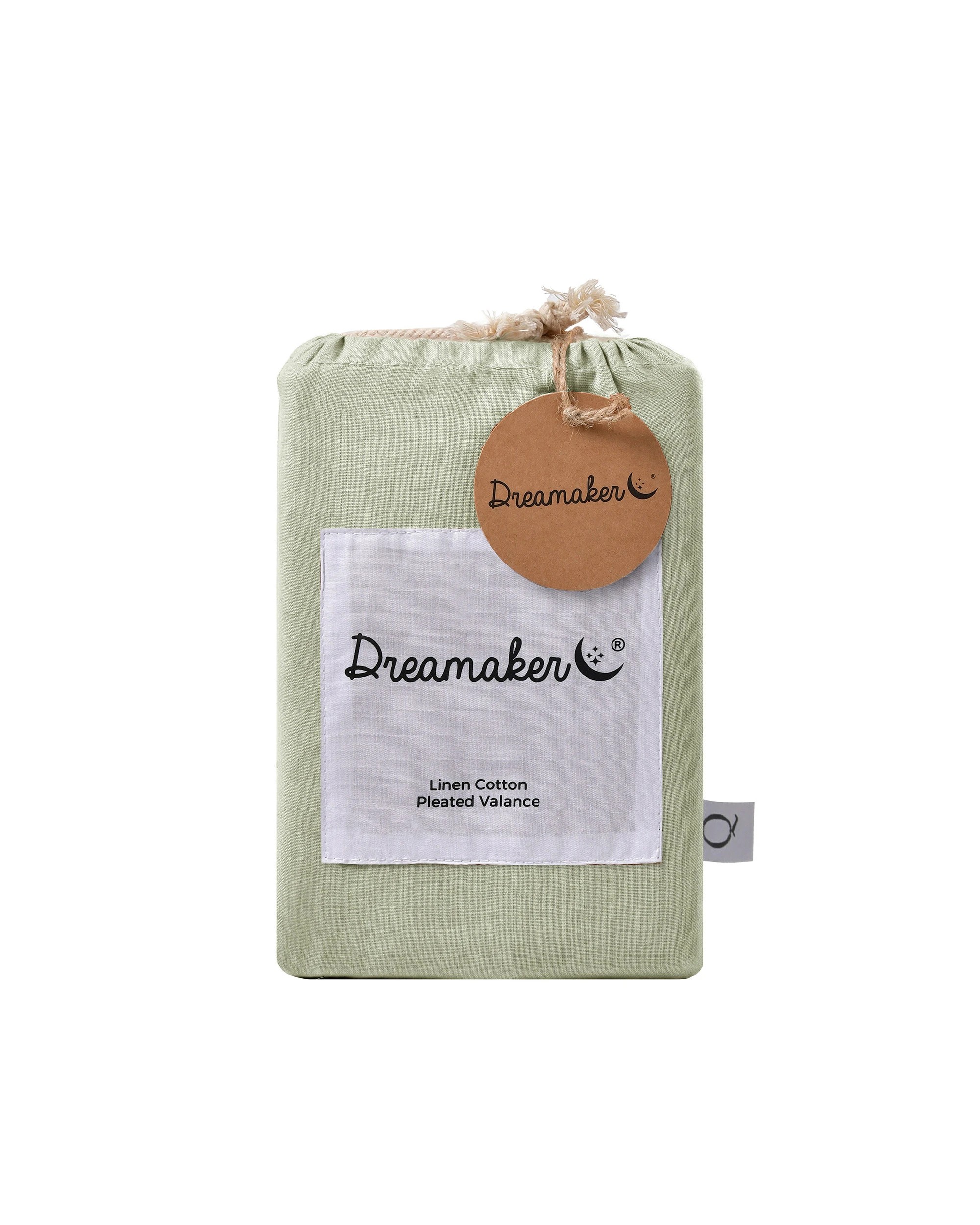 7 Dreamaker Linen Cotton Valance - Queen Bed - Sage, 7 of 7