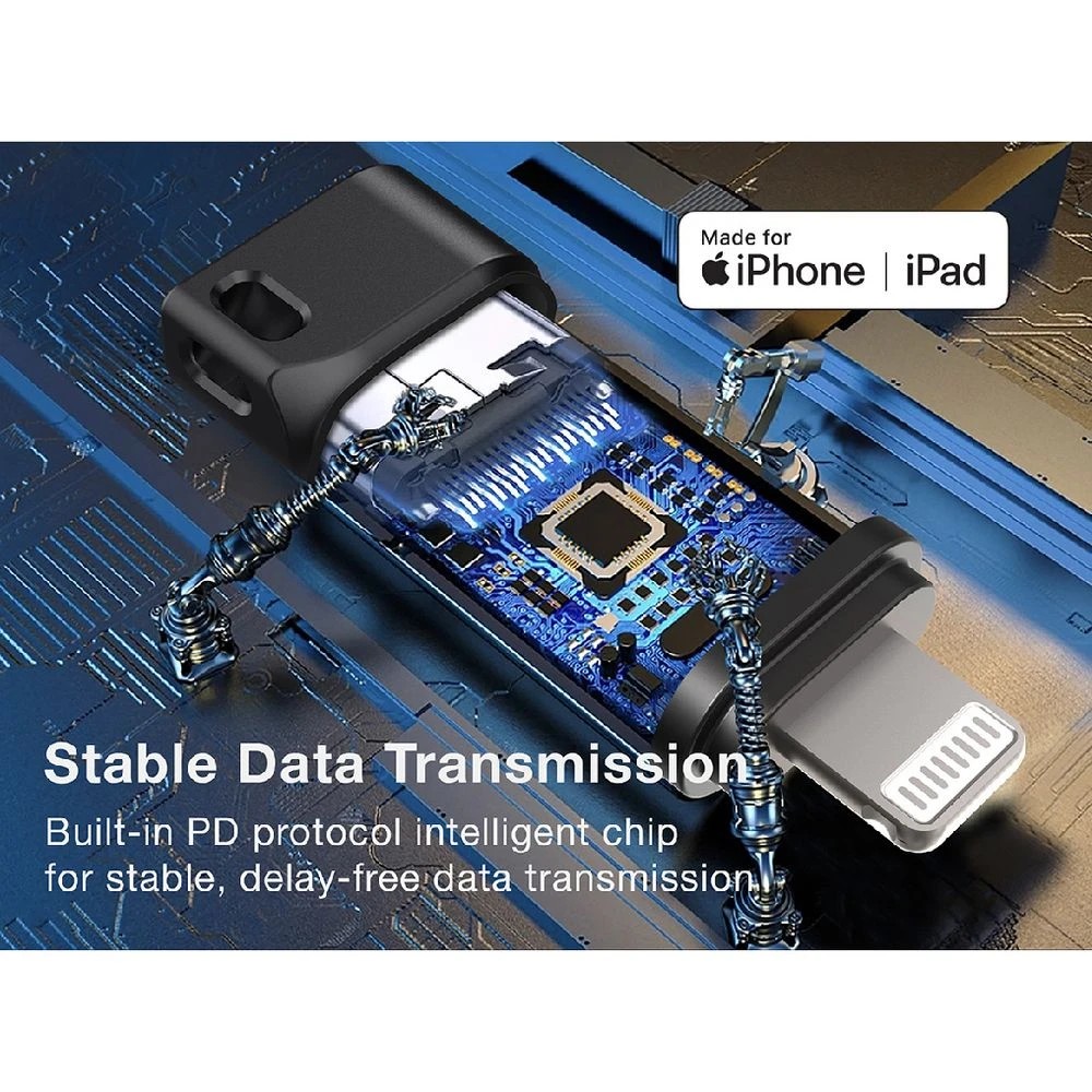 5 Comsol USB-C to Lightning MFi Adapter Black, 5 of 7