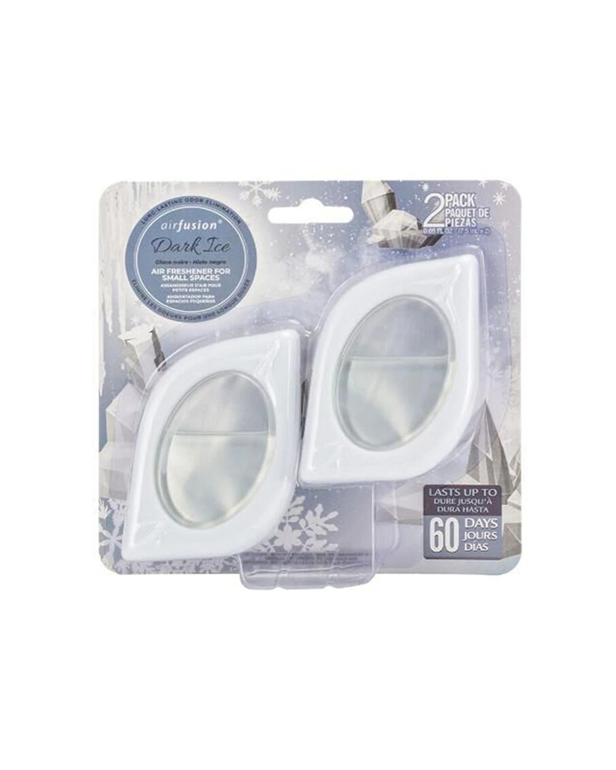 2 Air Fusion 6x 2pc Car Vent Clip Air Freshener 7.5ml Ice Scent Pack - Black, 2 of 3