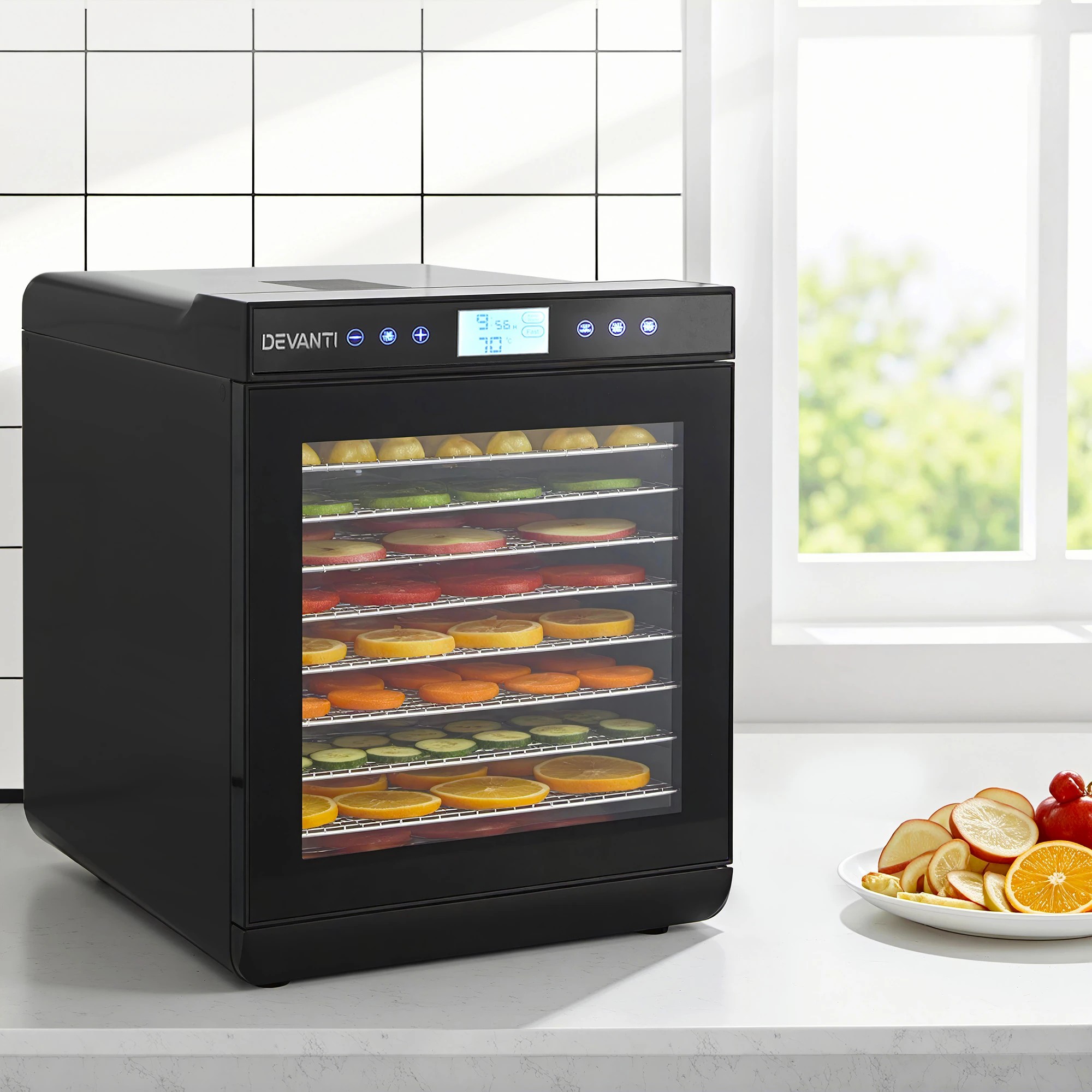 8 Devanti 10 Trays Food Dehydrator with Stainless Steel Tray - Multi, 8 of 9