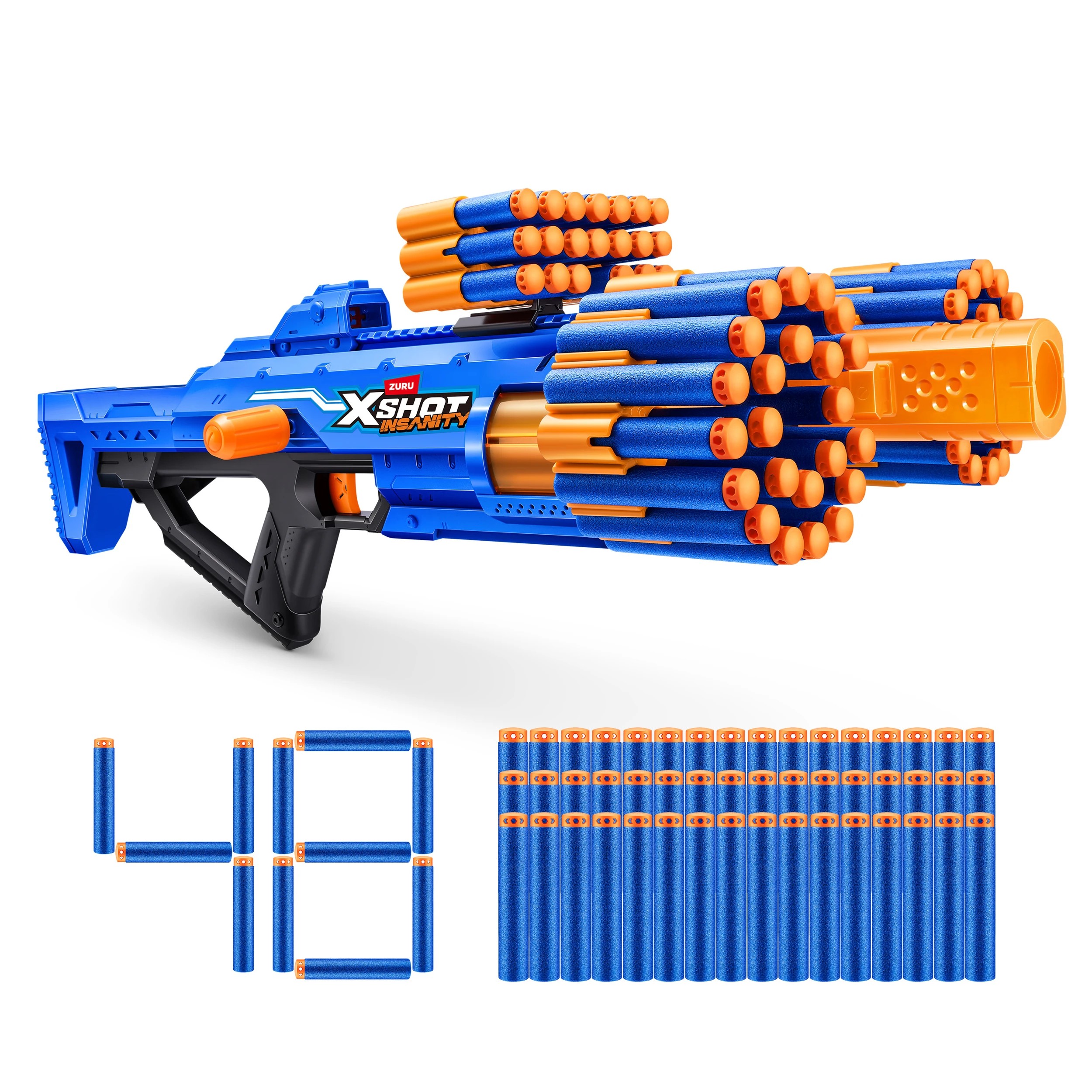 1 Zuru X-Shot Insanity Berzerko Blaster 48 Darts, 1 of 8