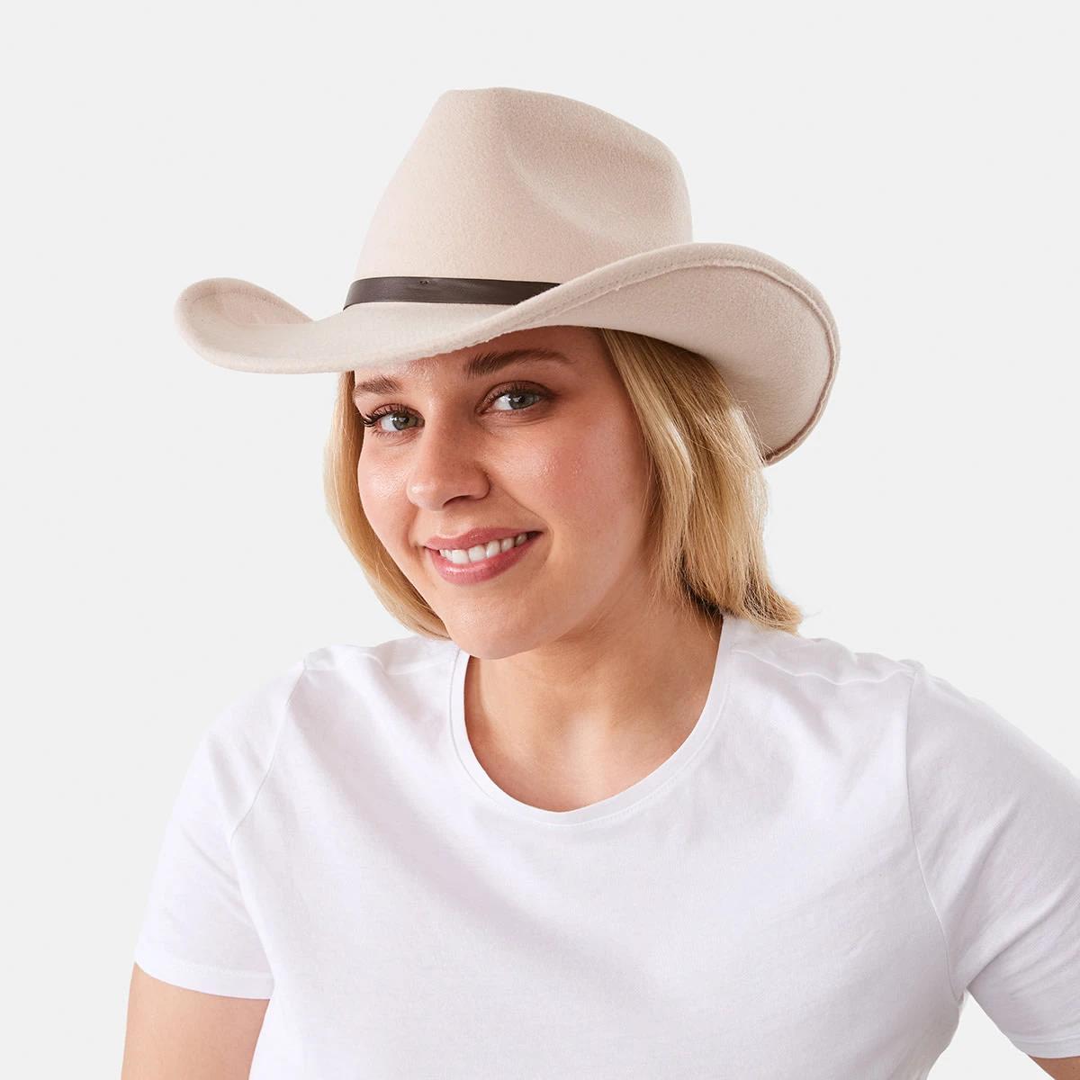 3 Trim Cowboy Hat Beige, 3 of 4
