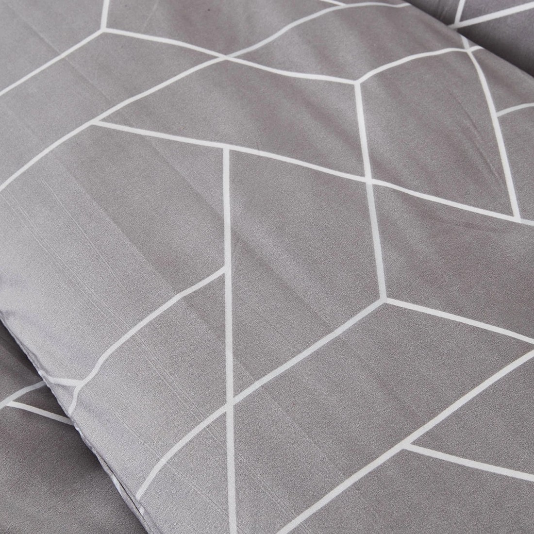 4 Jesse Quilt Cover Set - Queen Bed, Grey, 4 of 5