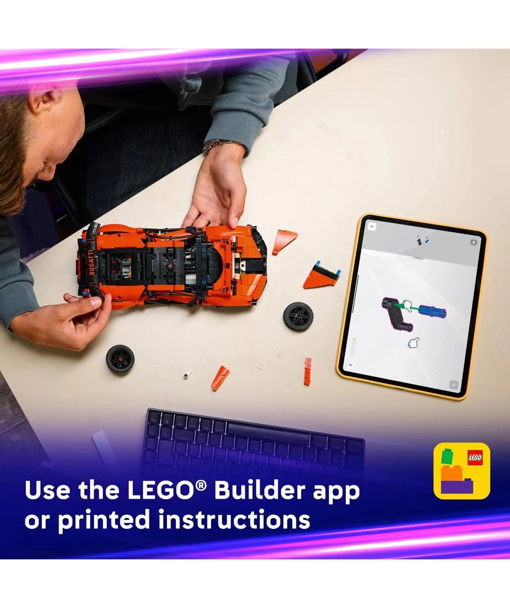 7 LEGO Technic Bugatti Chiron Pur Sport Hypercar 42222, 7 of 10