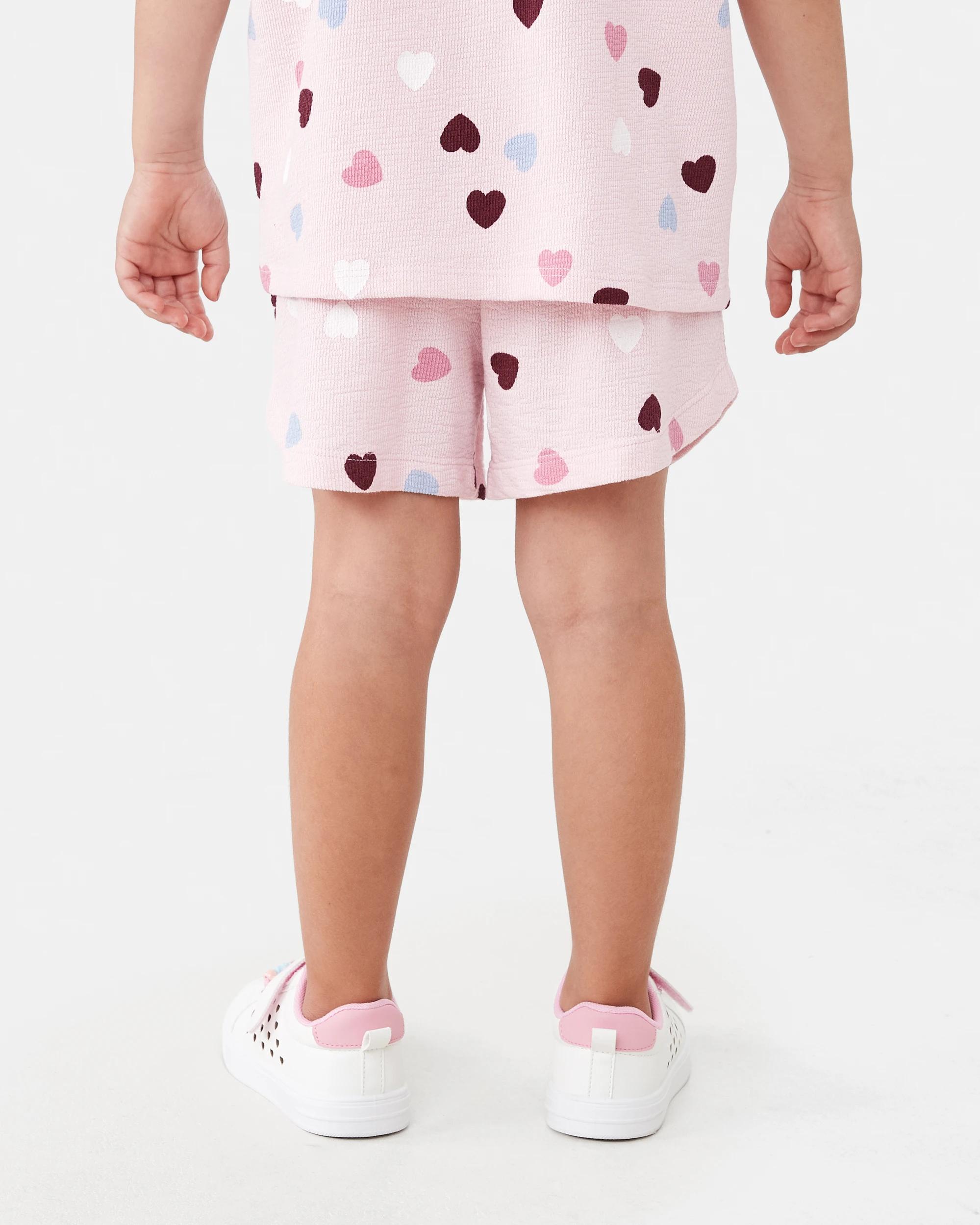 2 Slub Jacquard Shorts Pnk Heart, 2 of 6