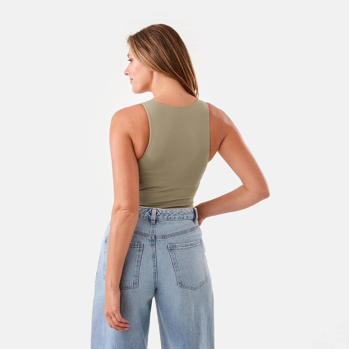 6 Sleeveless Halter Bodysuit Pave Grey, 6 of 9