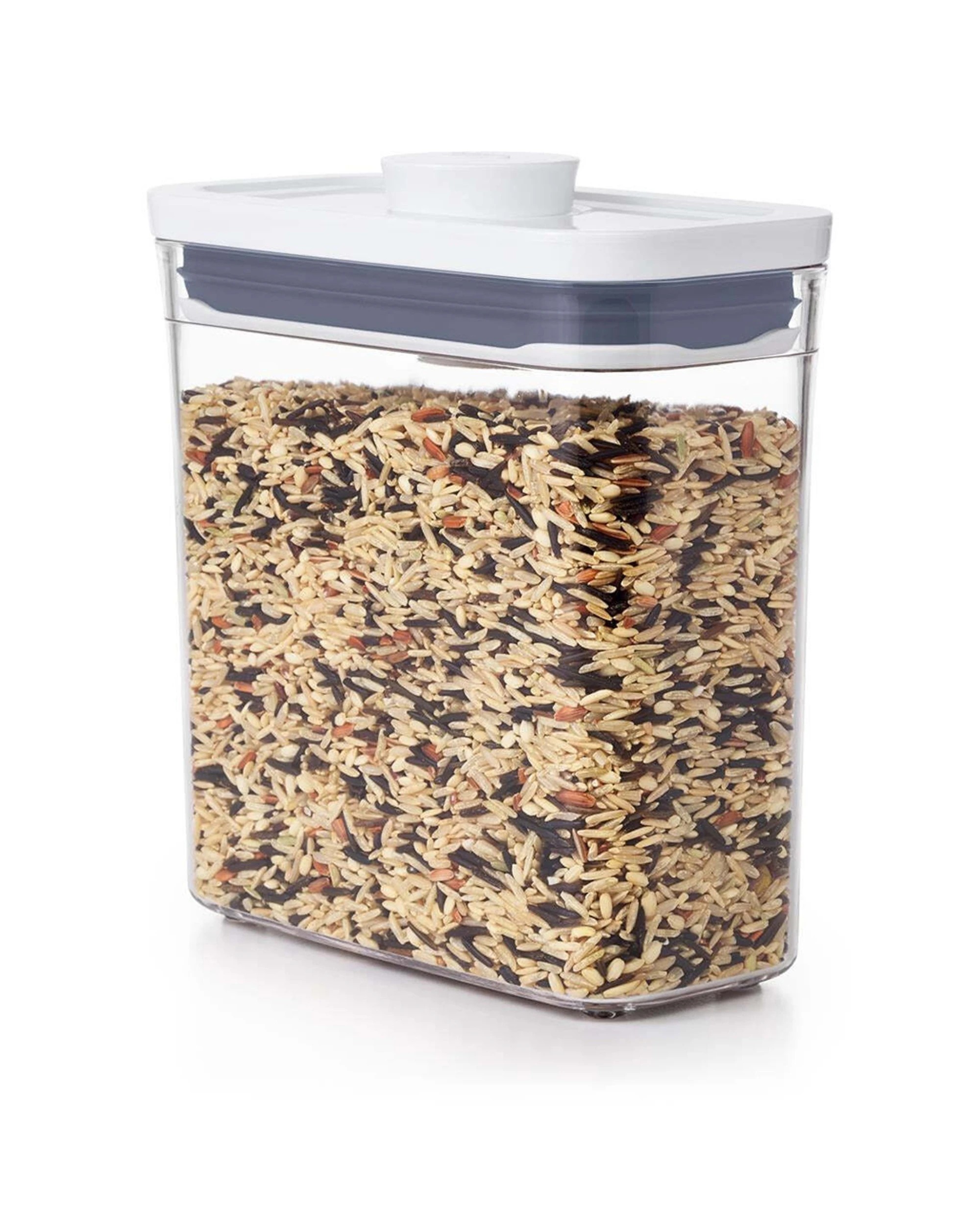 1 Oxo Good Grips Pop 2.0 Slim Rectangle Short Container With Lid - Clear, 1 of 1