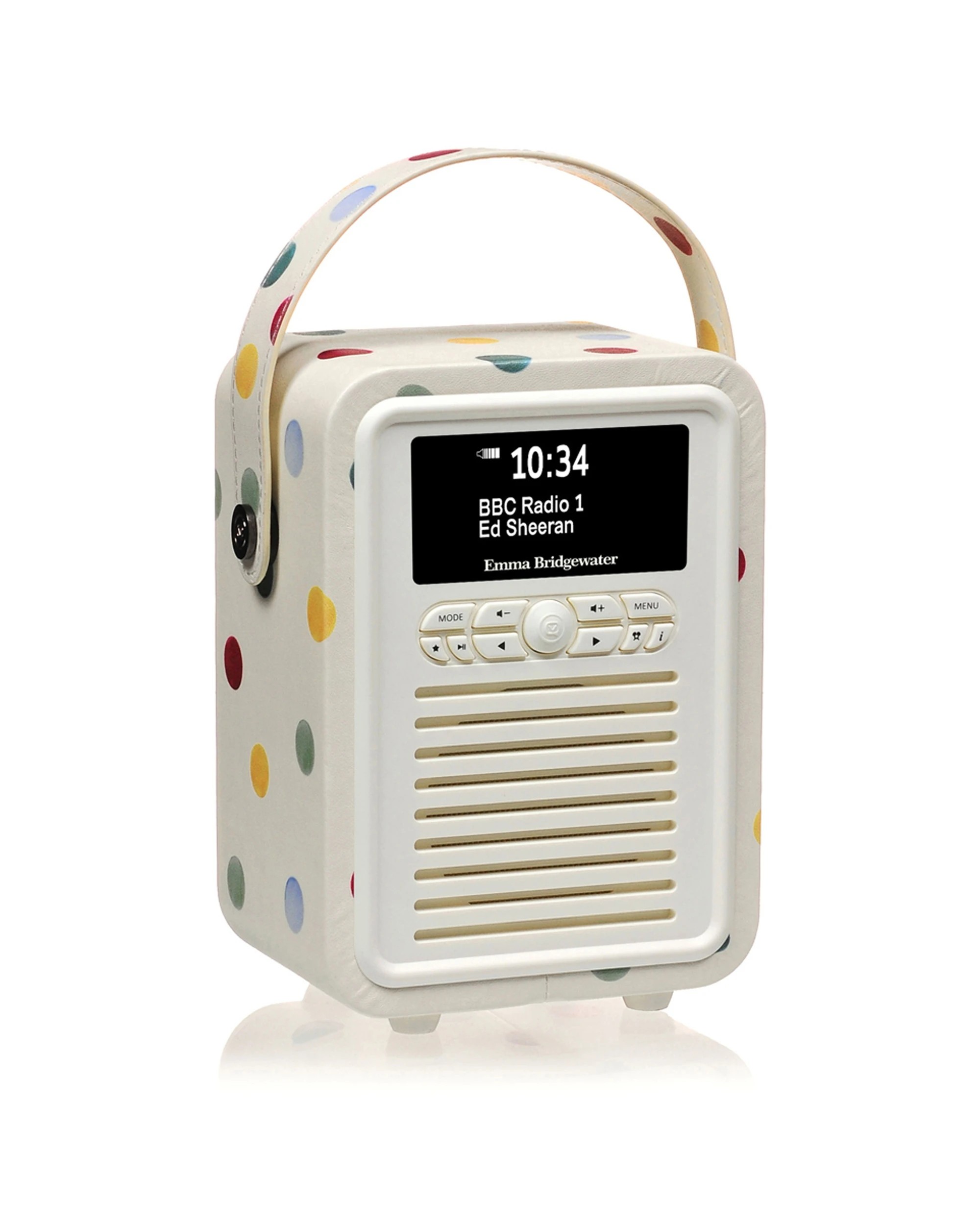 1 VQ Retro Mini Dab+ Digital Fm Radio/Bluetooth Speaker Emma Bridgewater Polka Dot - Beige, 1 of 4