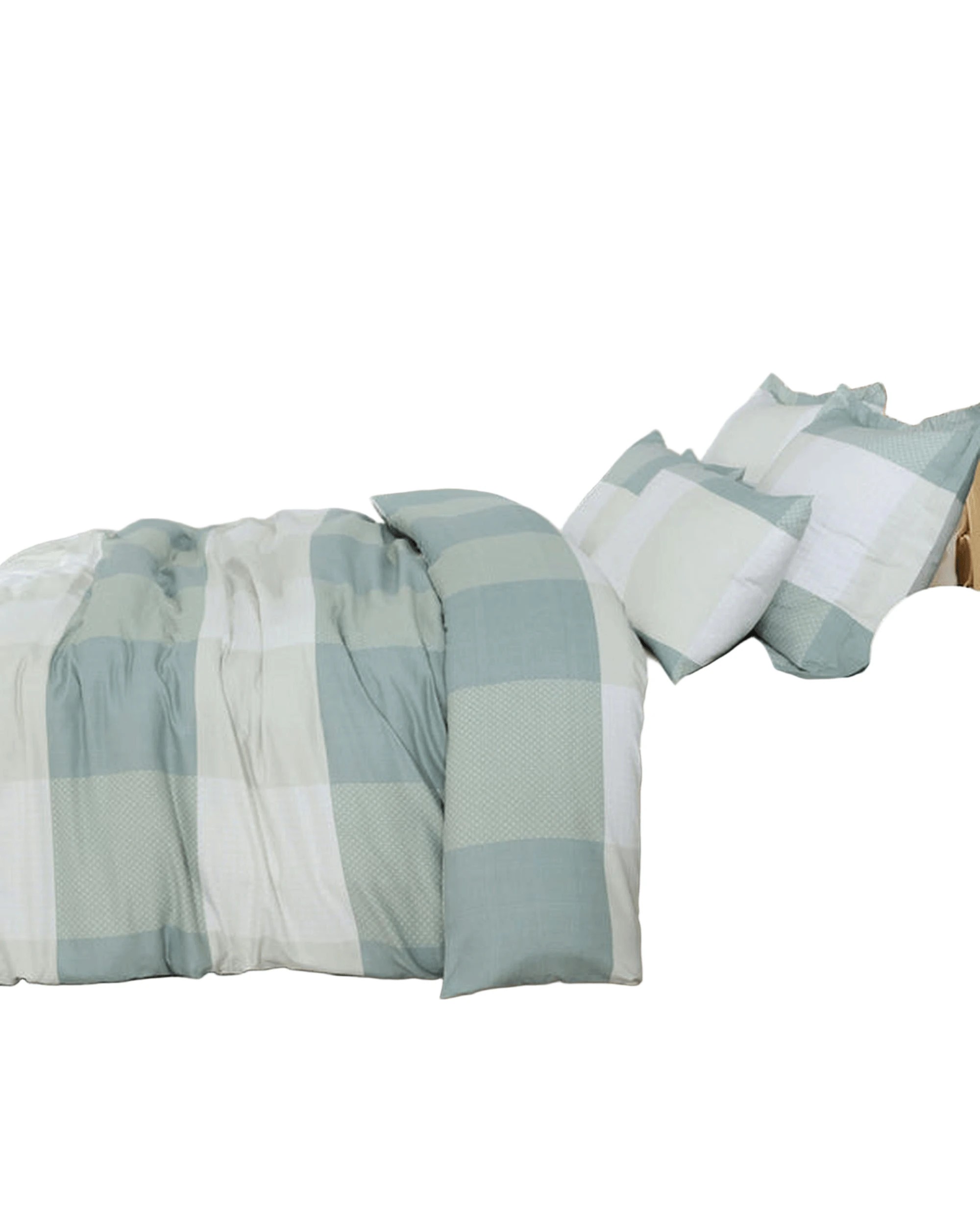 1 Amsons Quilt Cover Set - Queen Bed - Green, 1 of 5