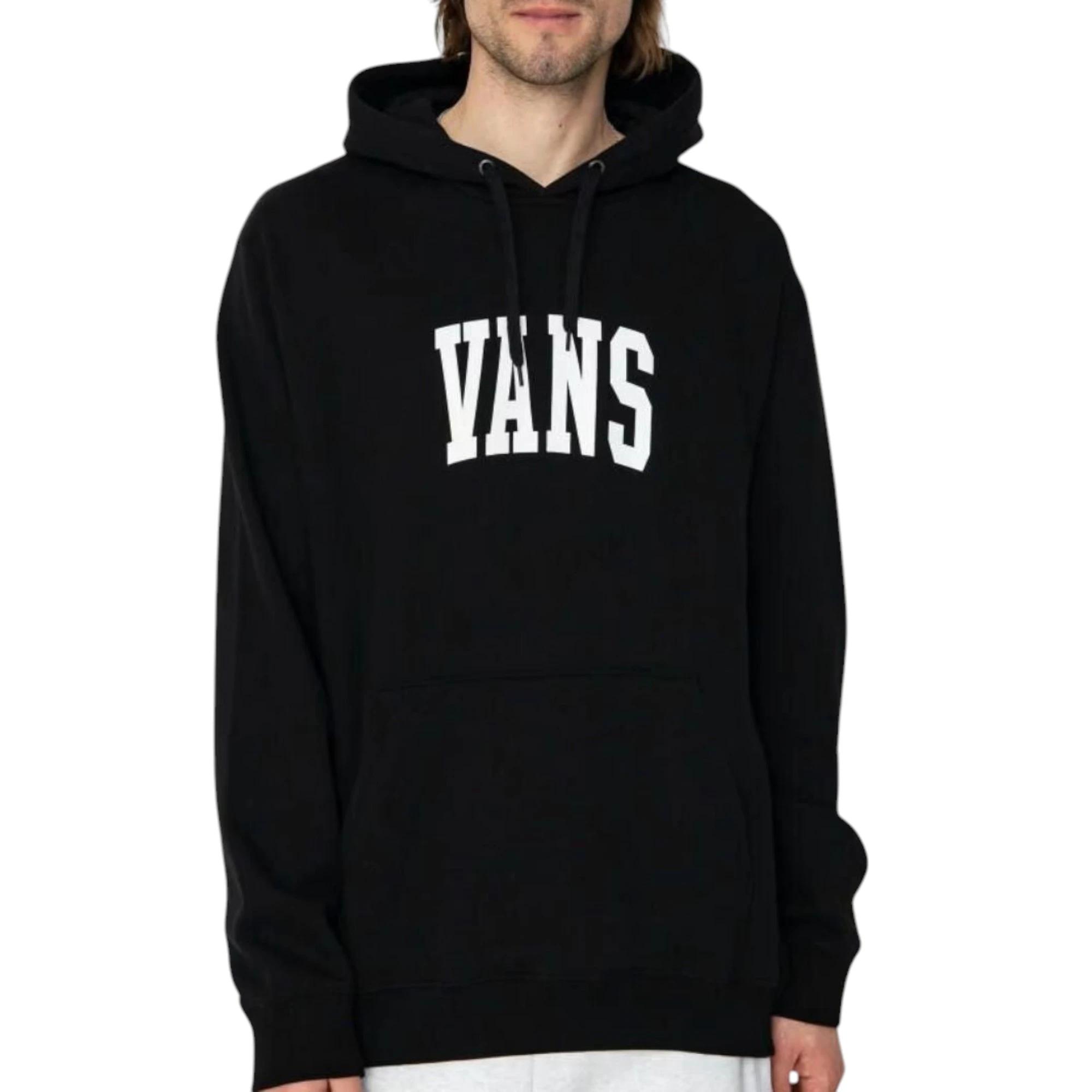2 Vans Mens Arched Pullover Black Hoodie BLACK, 2 of 4