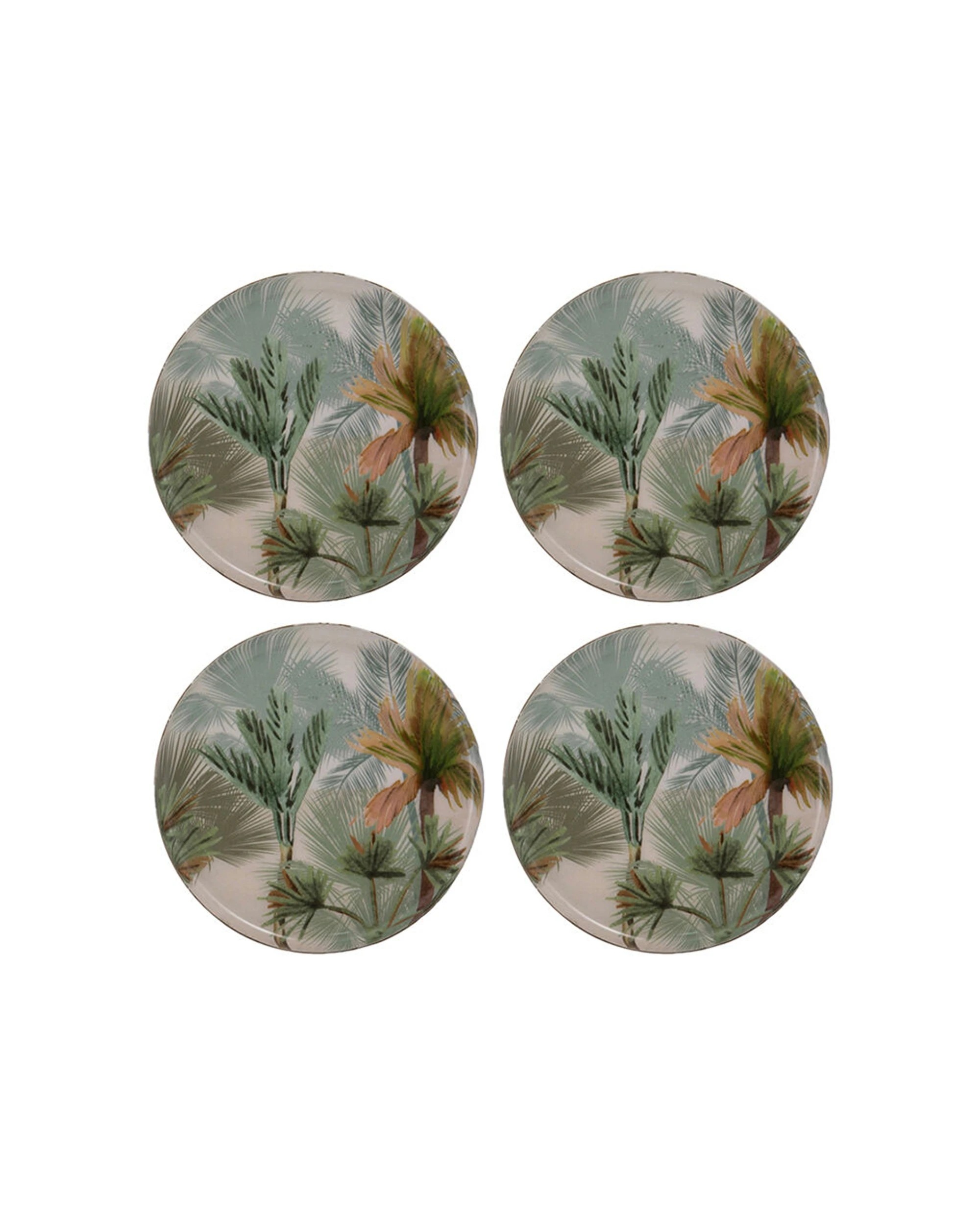 1 Ladelle 4pc Panama Metal Round Drink Coaster Set - Multi, 1 of 2