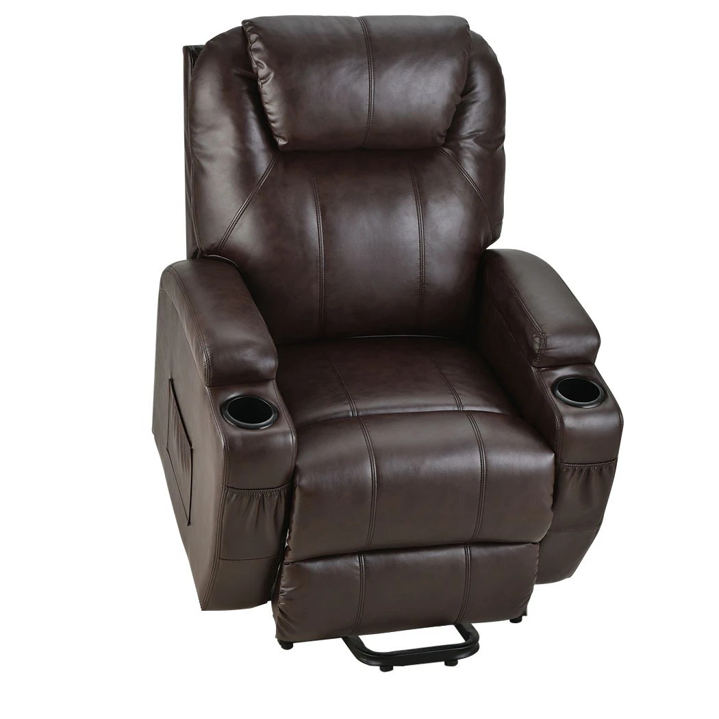 1 Fortia 8-Point Electric Massage Lift Recliner Chair - Burgundy, 1 of 1