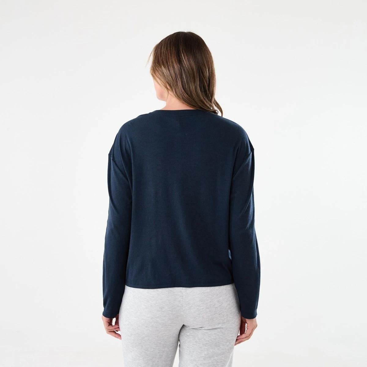 3 Long Sleeve Comfort Rib Top Midnight, 3 of 5