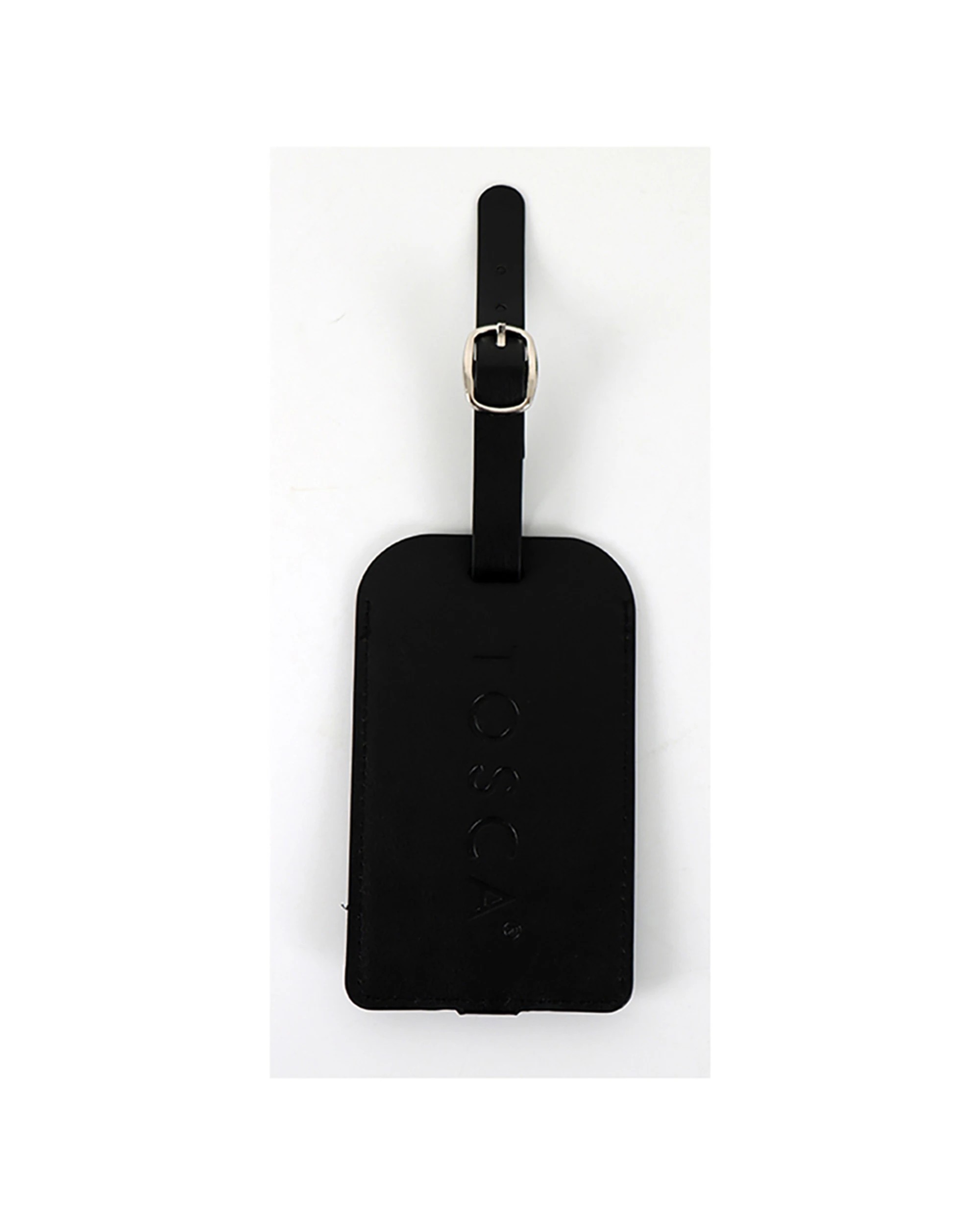 3 Tosca 2Pk Pu Luggage Bag Suitcase Name/Address Tag - Black, 3 of 3