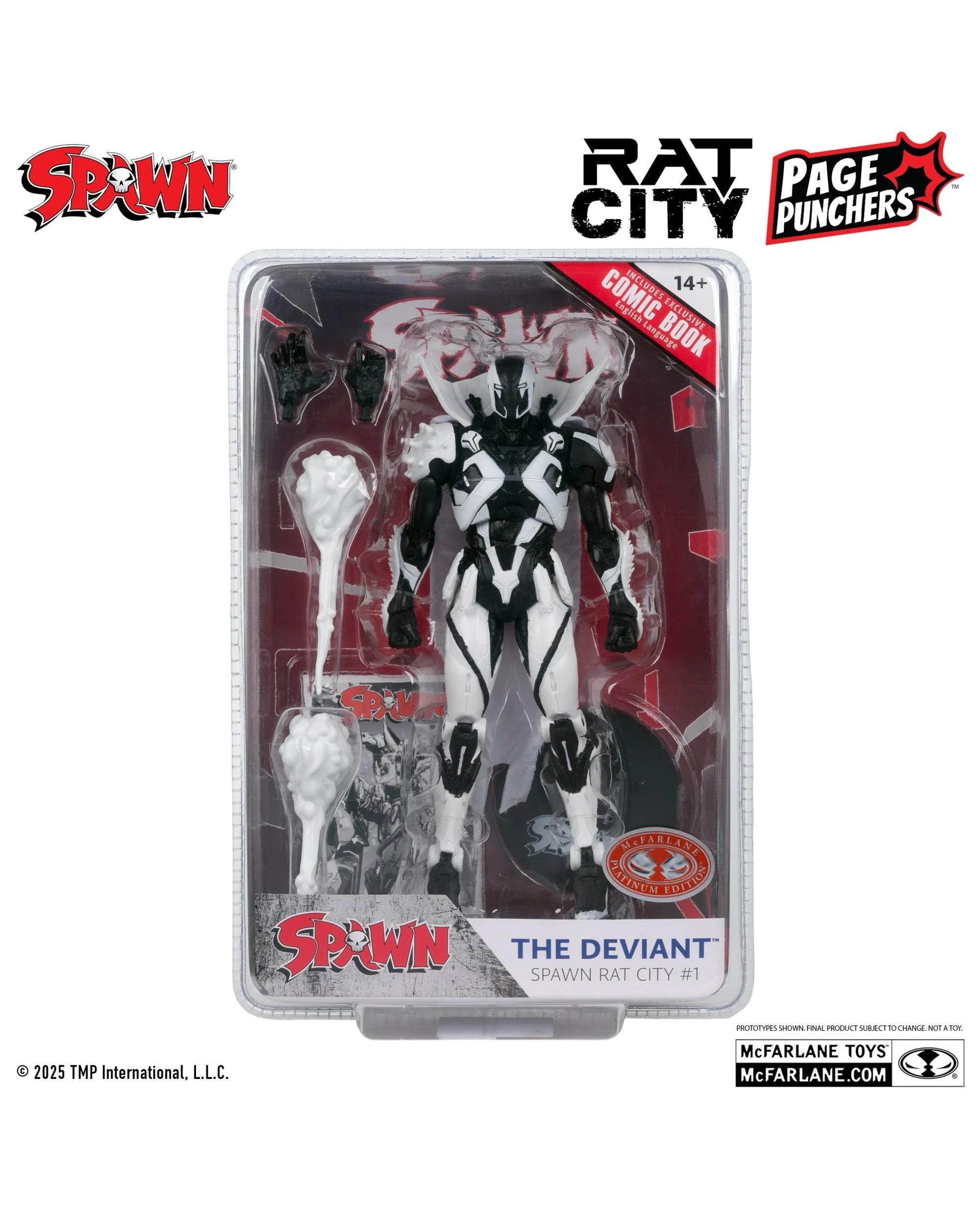 8 McFarlane Spawn The Deviant Rat City Red Platinum Edition 7 inch Action Figure, 8 of 9