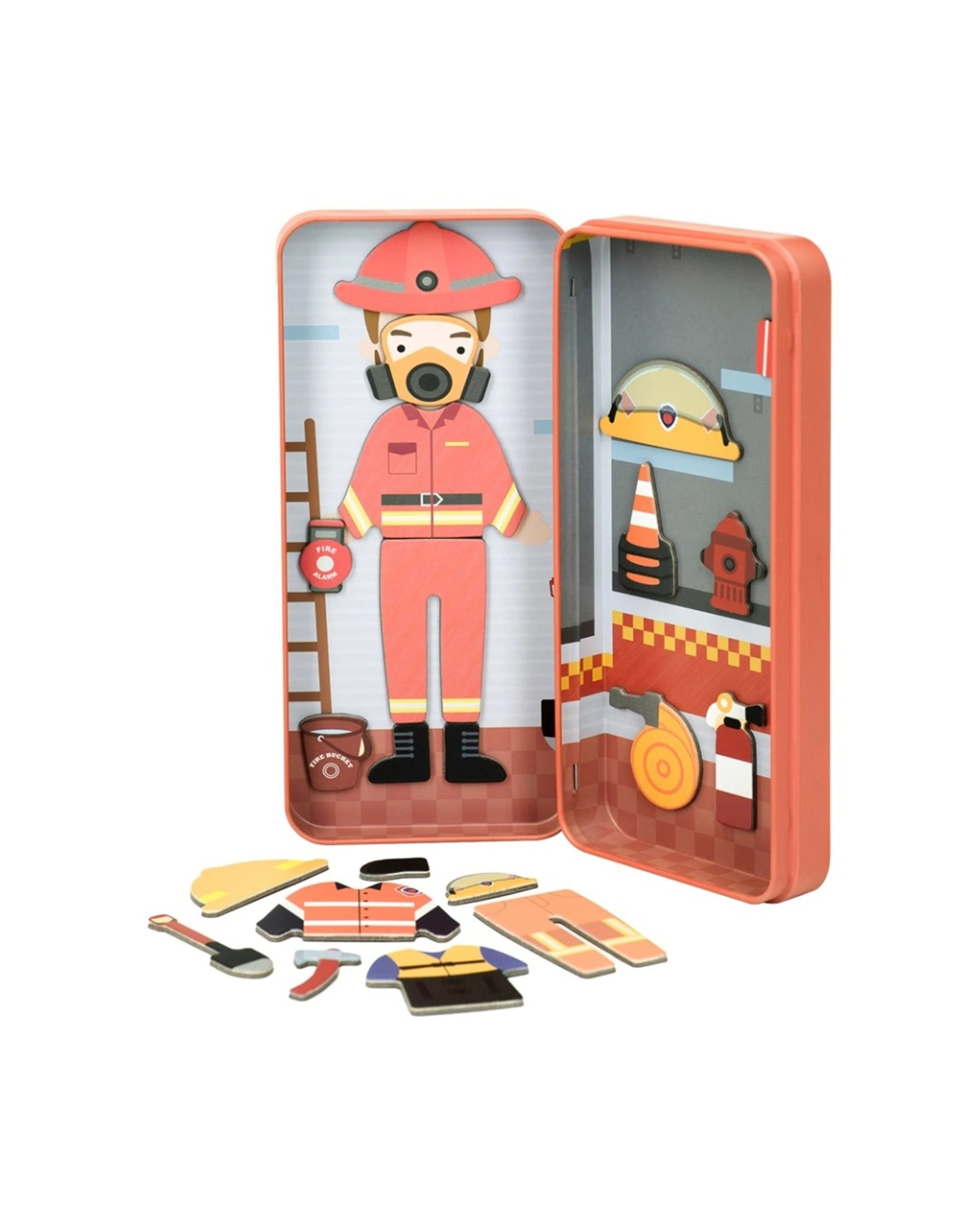 3 Mieredu Magnetic Puzzle Box Firefighter Play Toy Set, 3 of 3