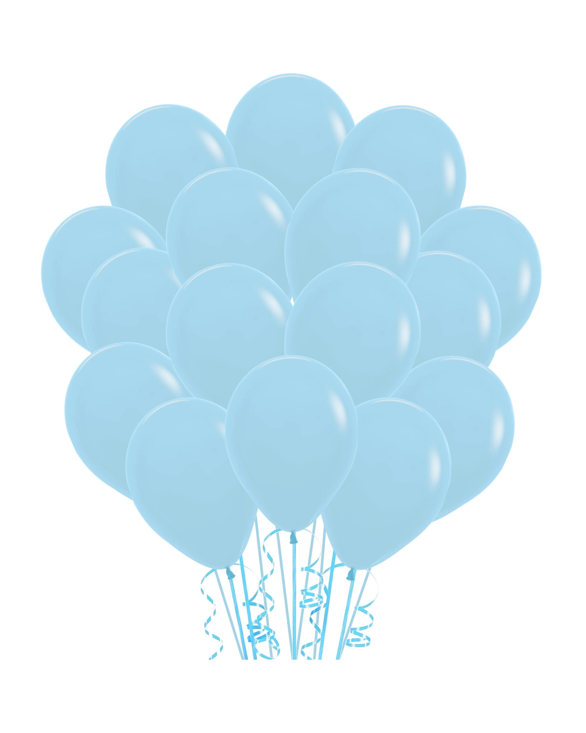 1 Sempertex Sempertex Pastel Matte Blue Latex Small 12cm Balloons Pack of 20 - Pastel Matte Blue, 1 of 1