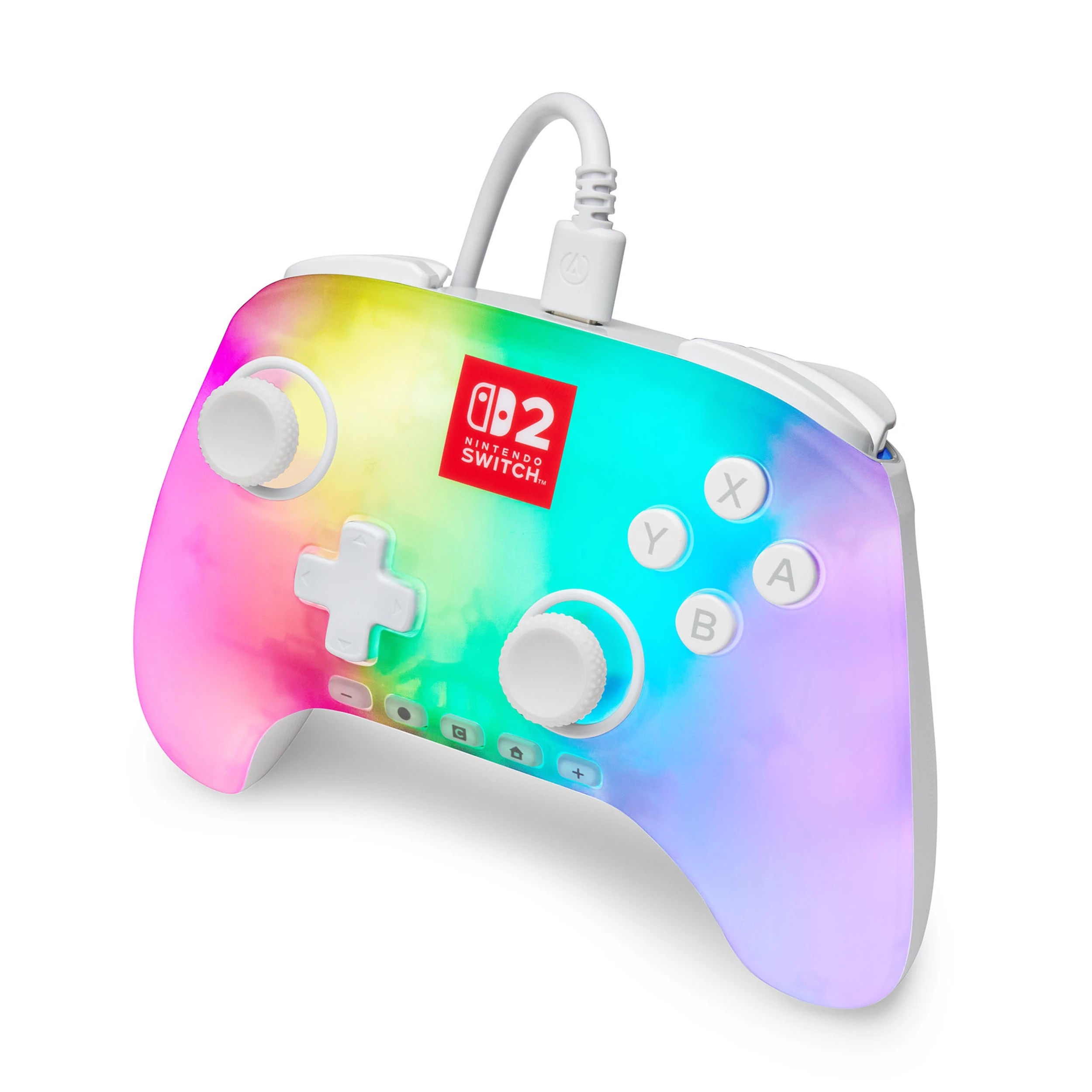 4 White Light Up Wired Controller Nintendo Switch 2 - White, 4 of 10