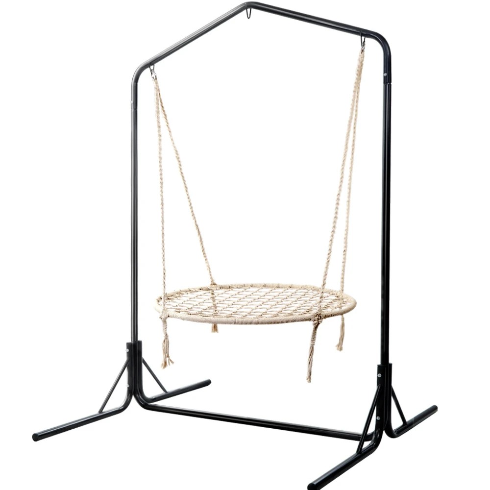 1 Gardeon Hammock Chair with Stand Nest Web Outdoor Swing 100cm - Multi, 1 of 6