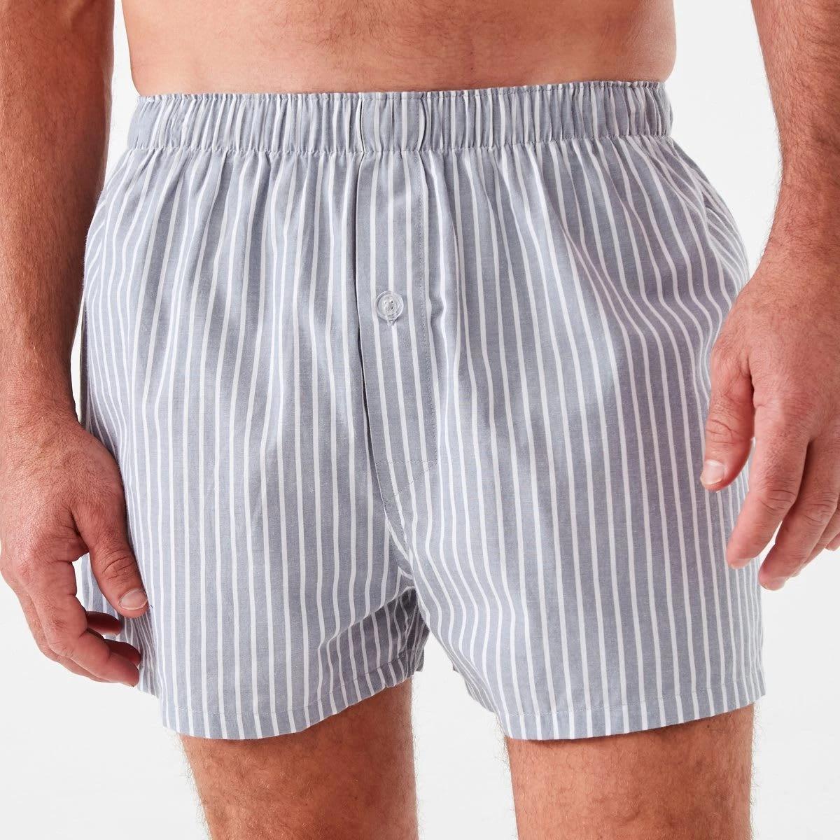 2 3 Pack Alpha Classic Woven Boxers SHAVE STRIPE, 2 of 7