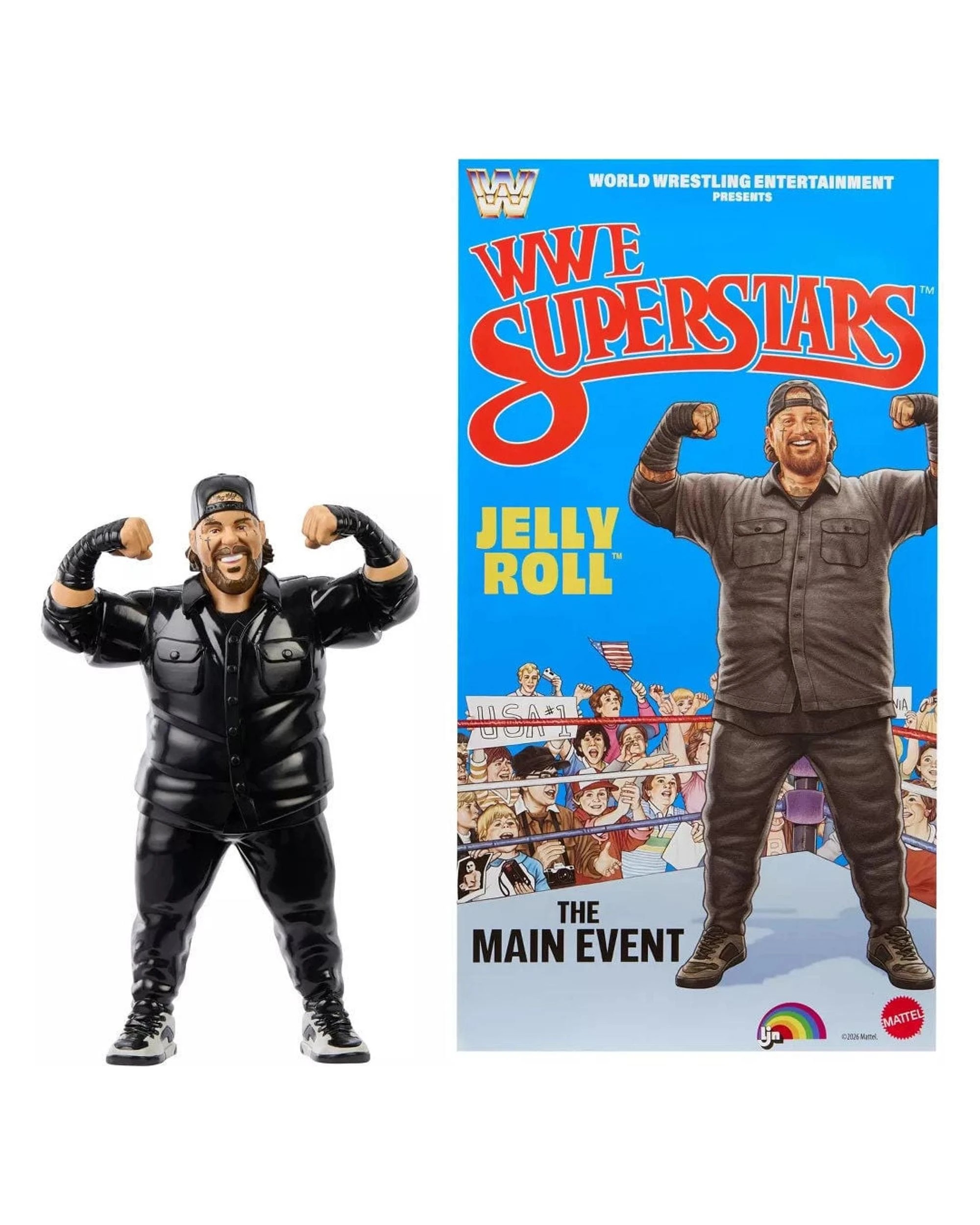 2 WWE Superstars Jelly Roll LJN Retro Action Figure, 2 of 6
