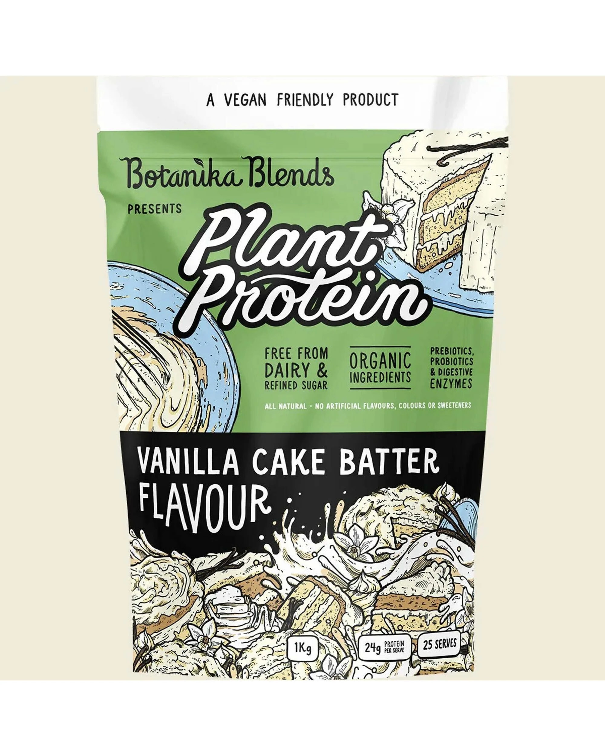 1 Botanika Blends Plant Protein Vanilla Cake Batter 1kg, 1 of 2