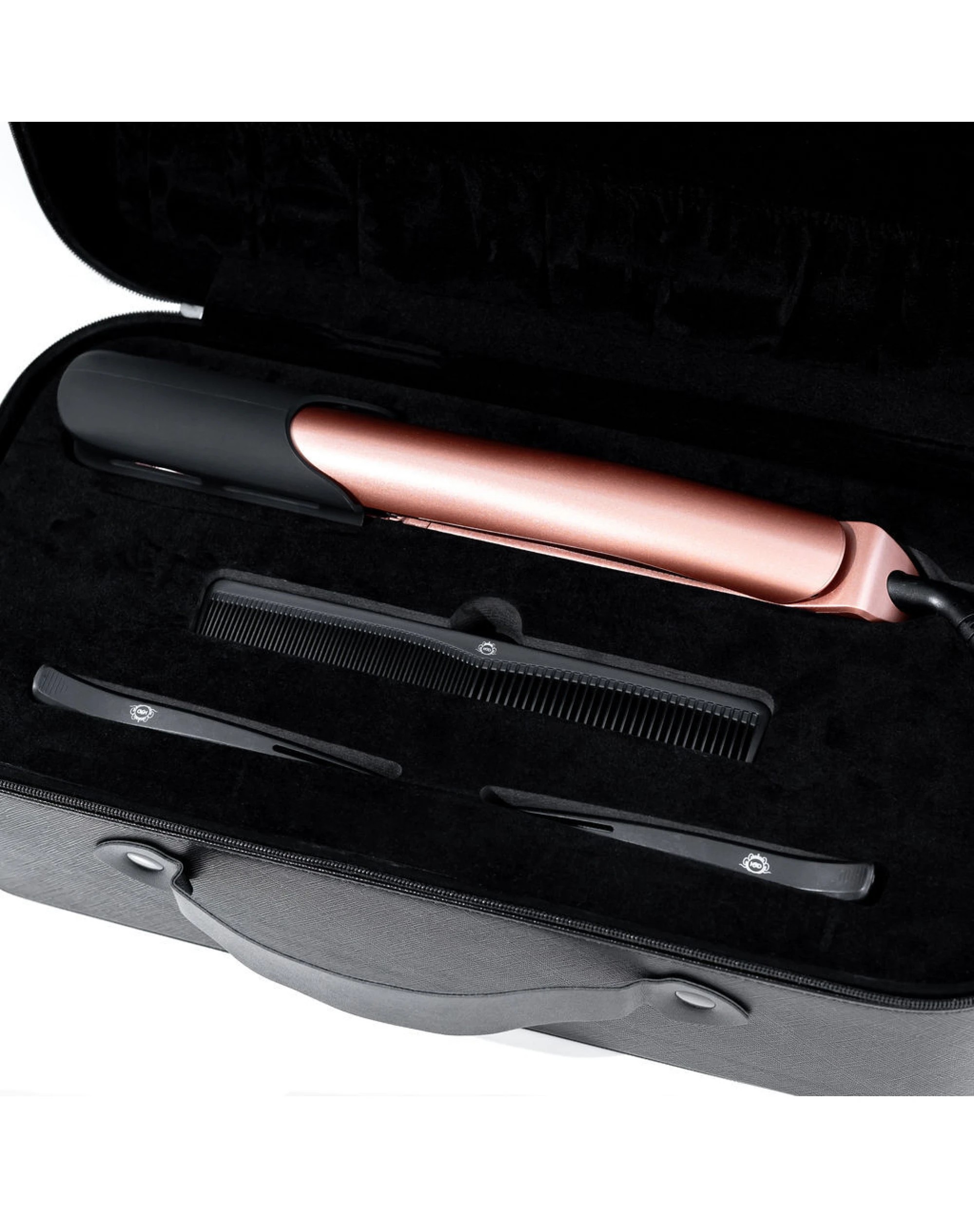2 H2D Opulence Professional Ionic Hair Straightener w/ LED Mirror in Rose Gold, 2 of 10